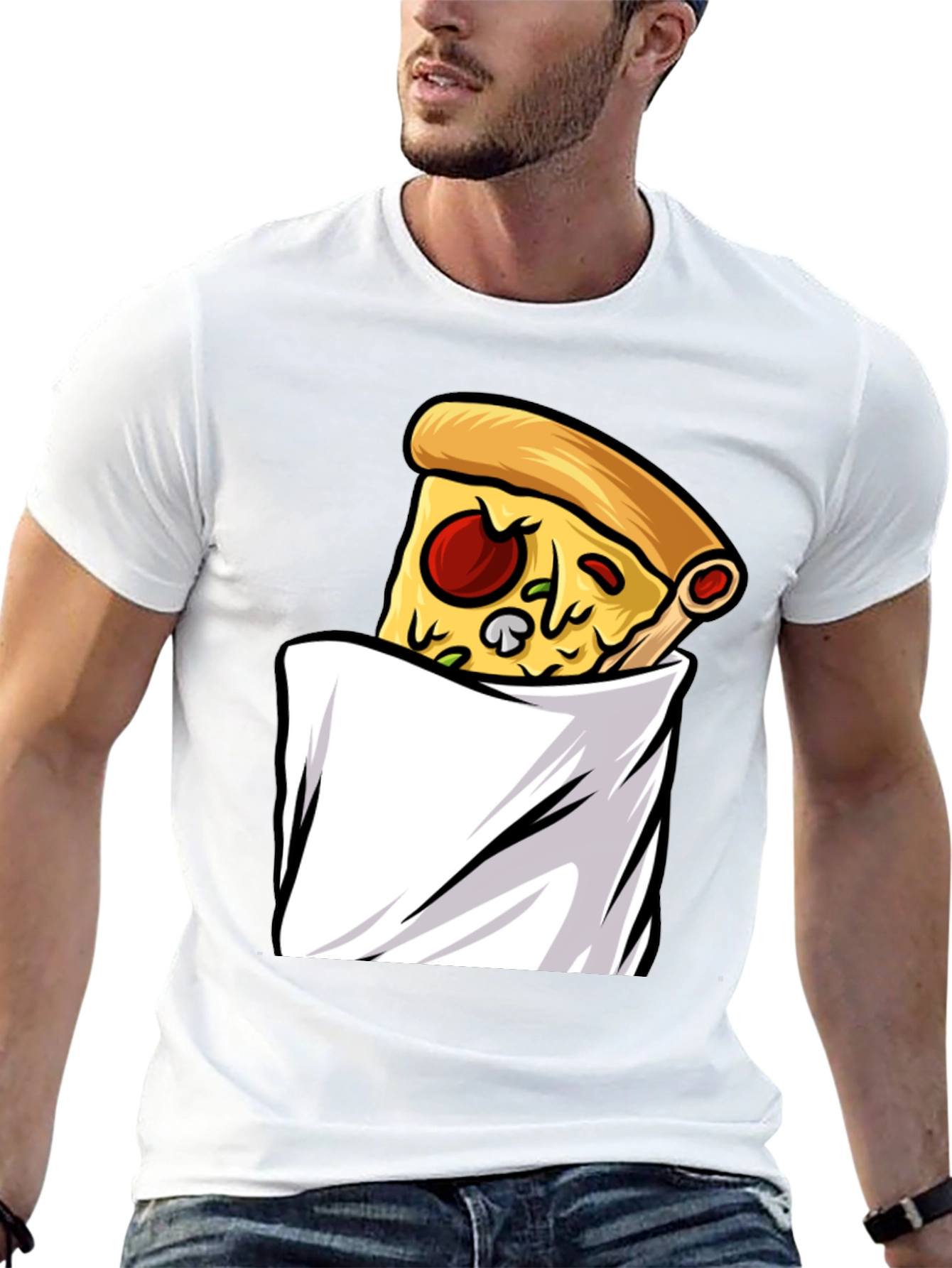 Pizza Slice Graphic Tee - Funny Food T-Shirt
