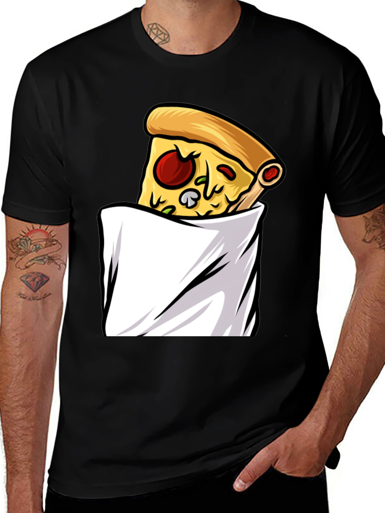 Pizza Slice Graphic Tee - Funny Food T-Shirt