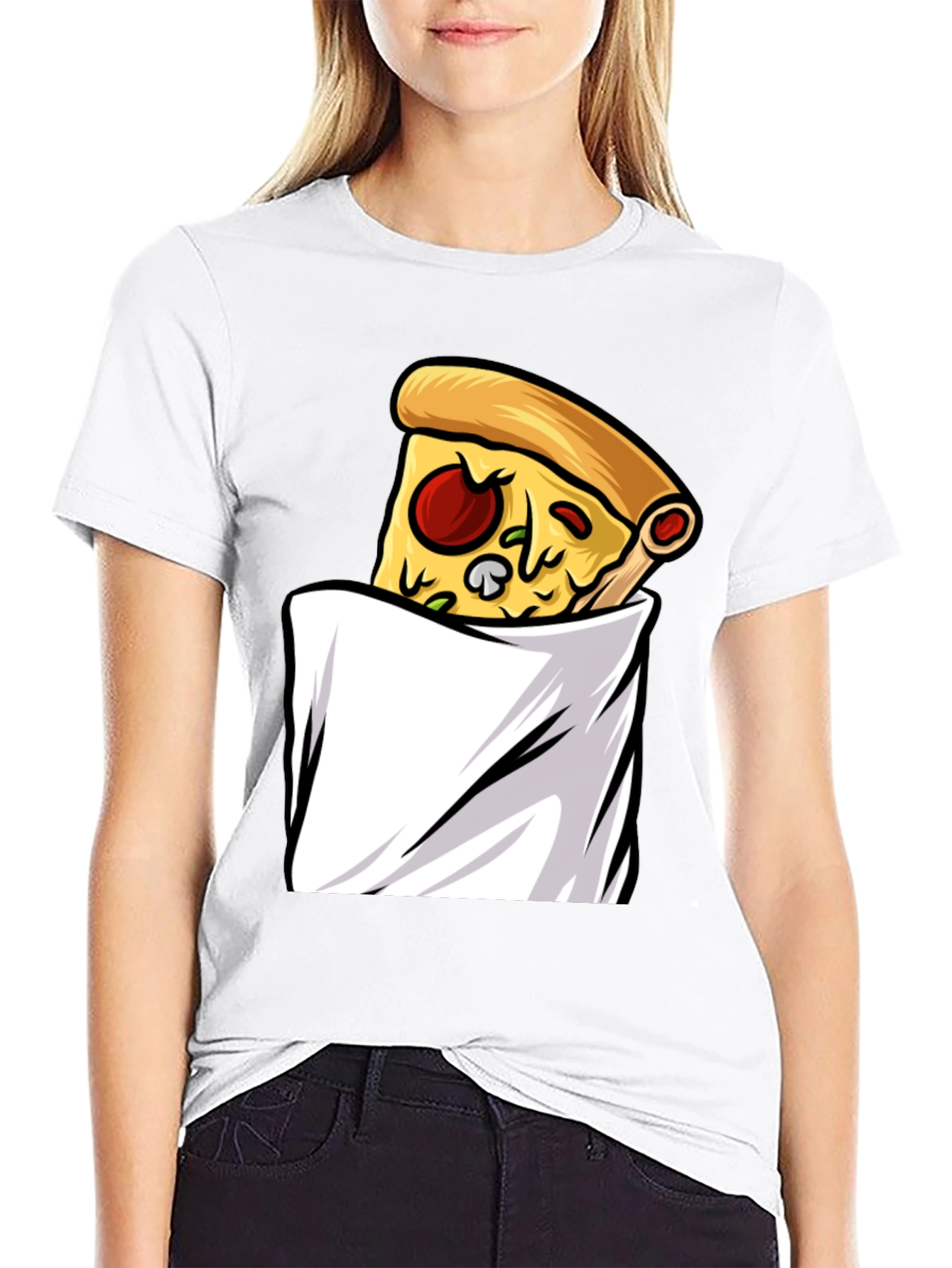 Pizza Slice Graphic Tee - Funny Food T-Shirt