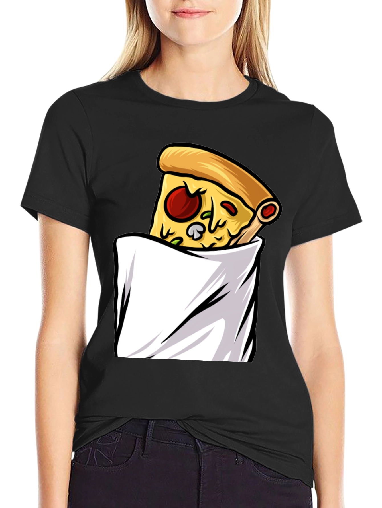 Pizza Slice Graphic Tee - Funny Food T-Shirt