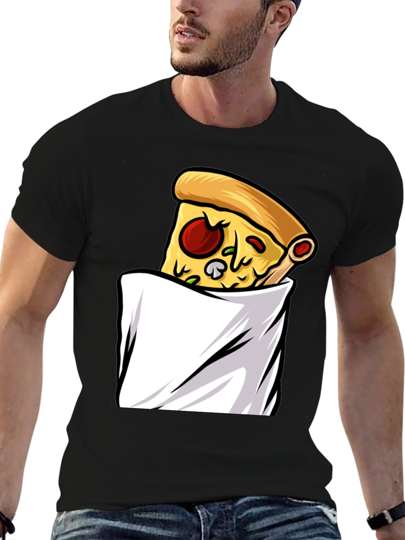 Pizza Slice Graphic Tee - Funny Food T-Shirt