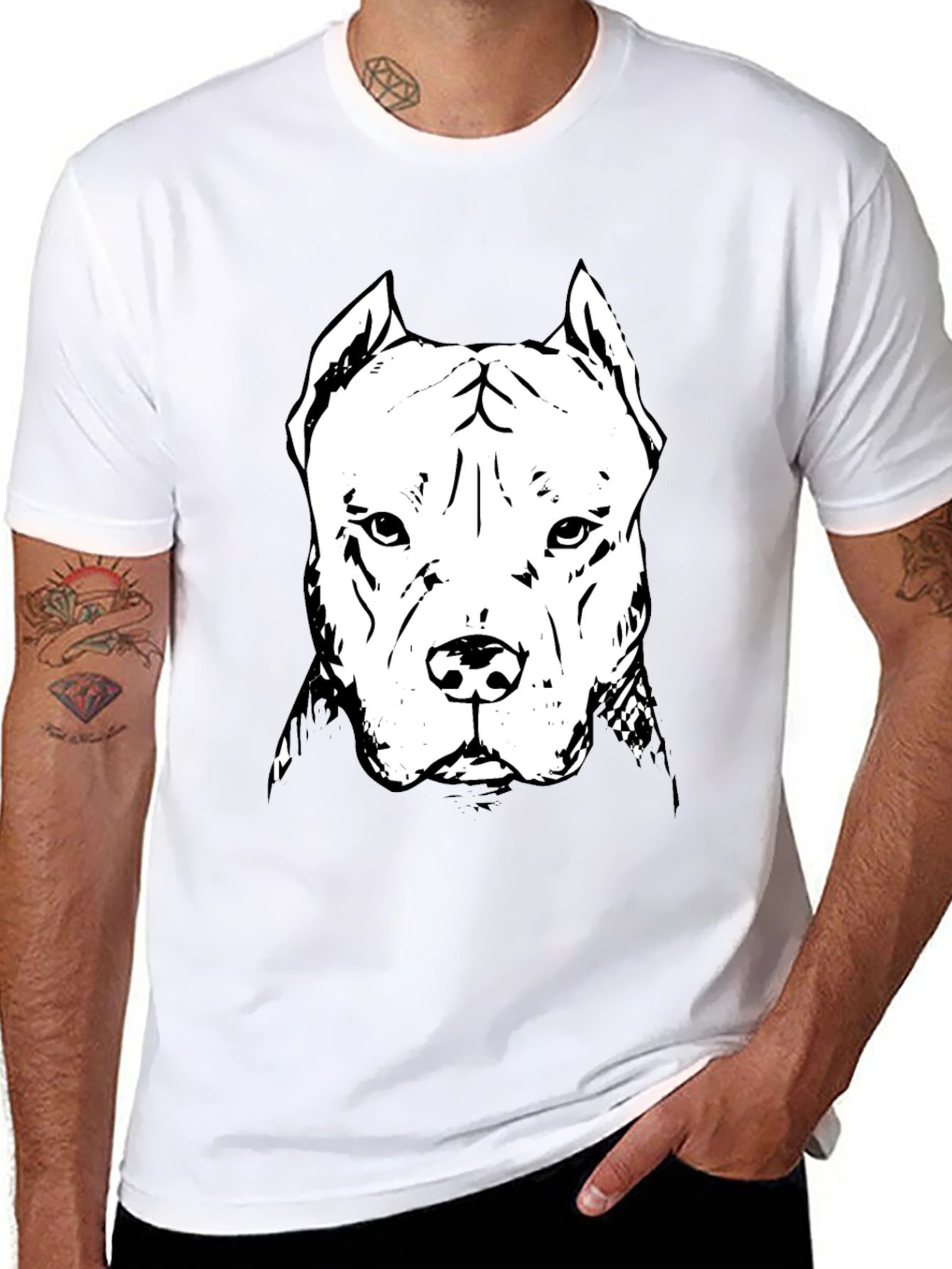 Pitbull Graphic Tee - Black Dog Lover Shirt