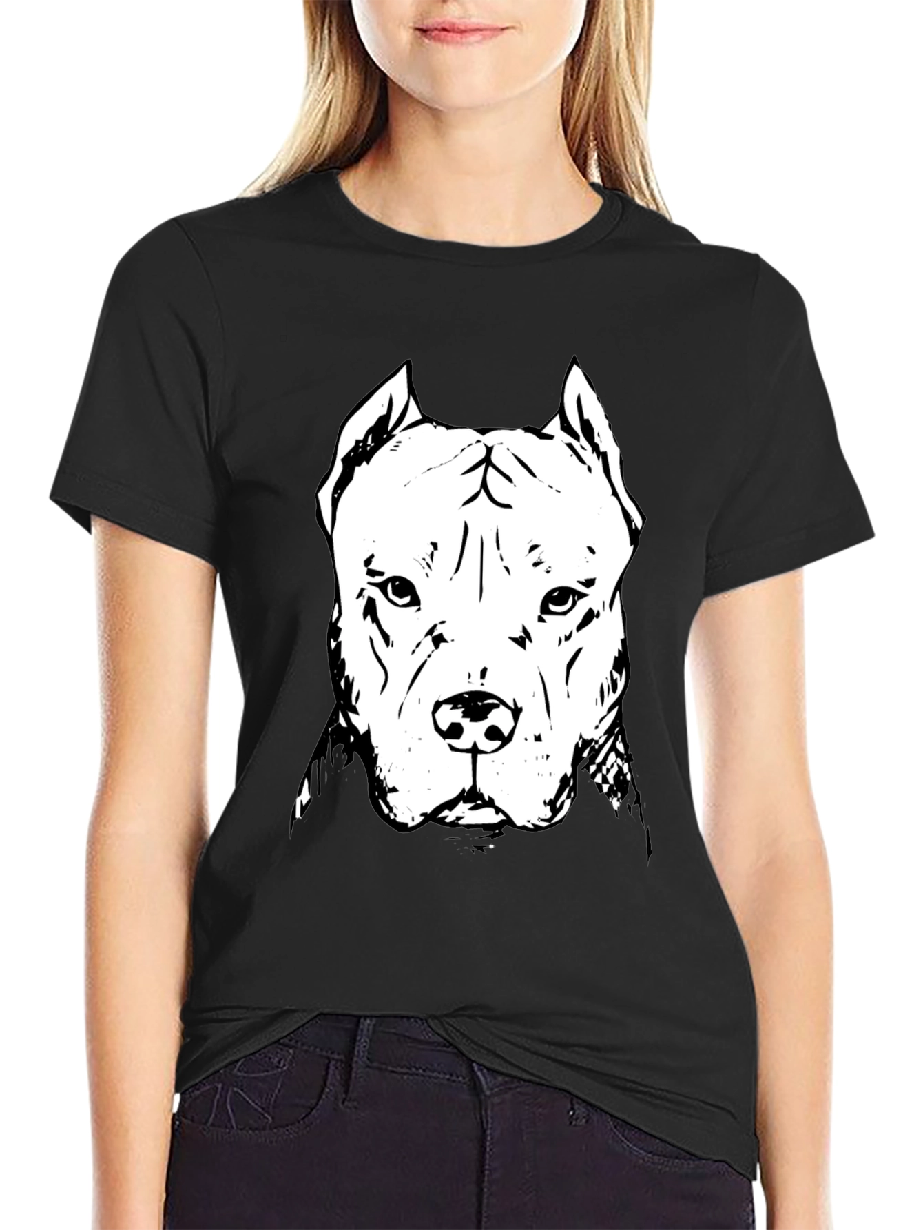 Pitbull Graphic Tee - Black Dog Lover Shirt