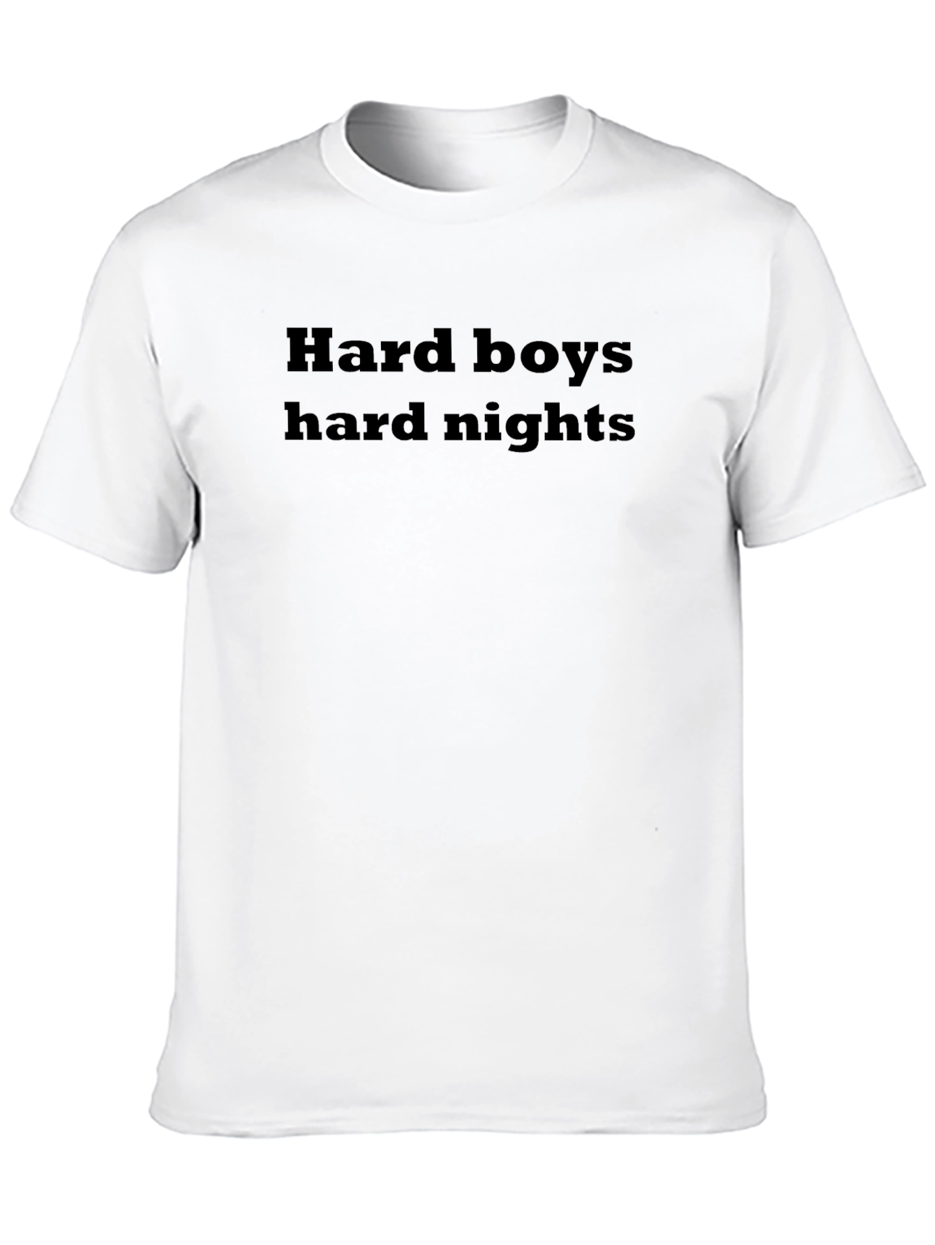Hard Boys Hard Nights Black Graphic Tee Shirt
