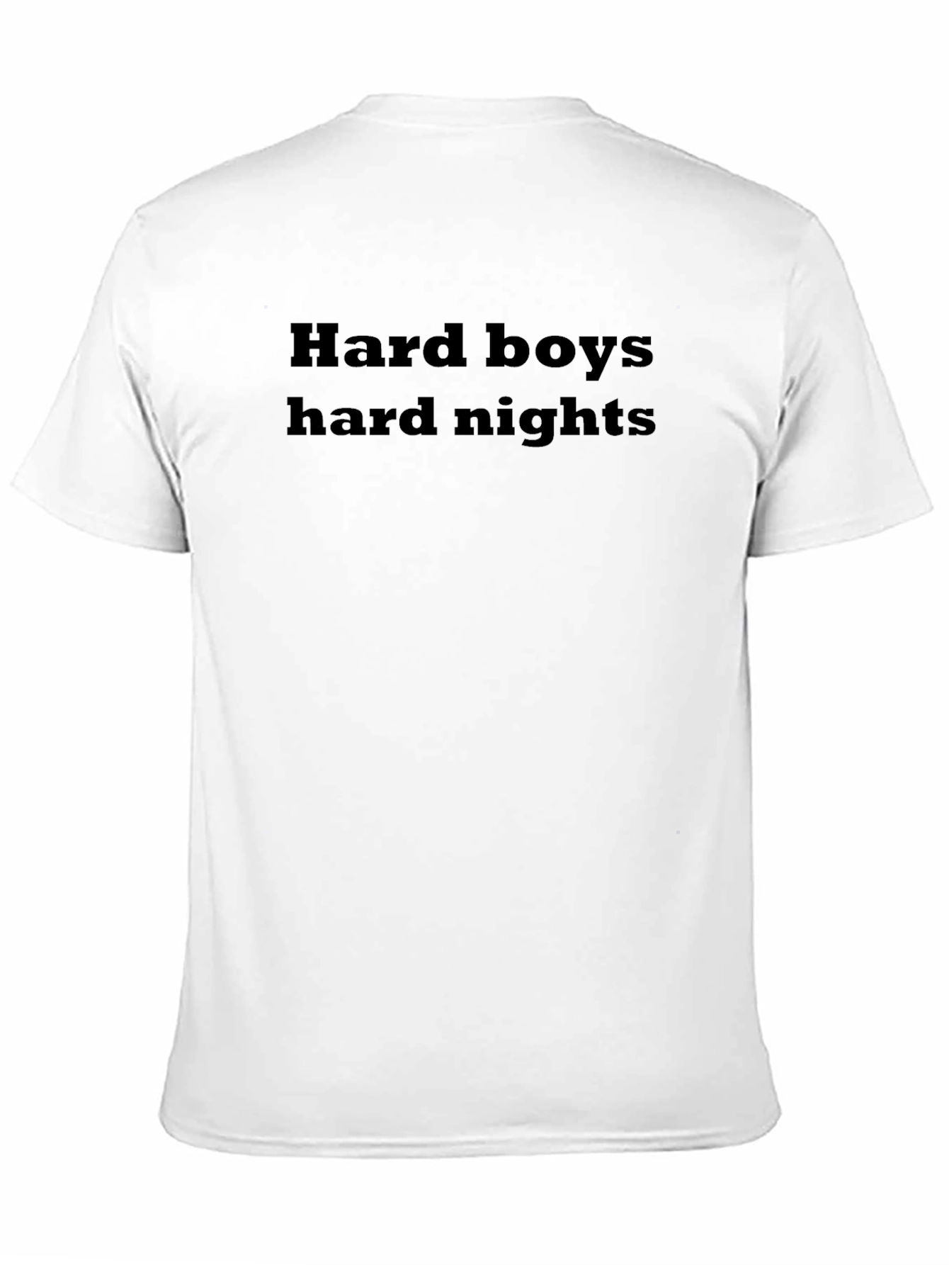 Hard Boys Hard Nights Black Graphic Tee Shirt