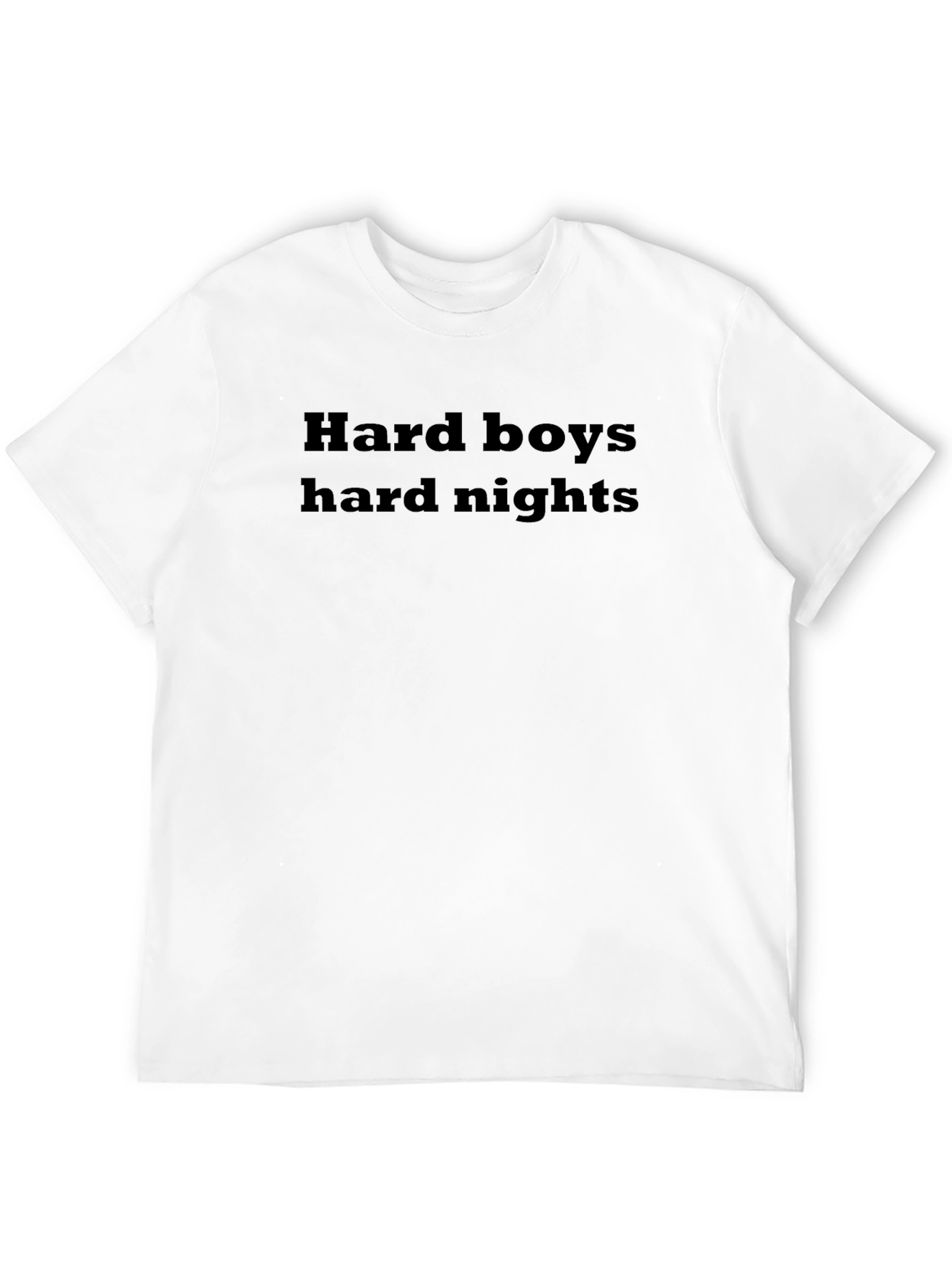 Hard Boys Hard Nights Black Graphic Tee Shirt