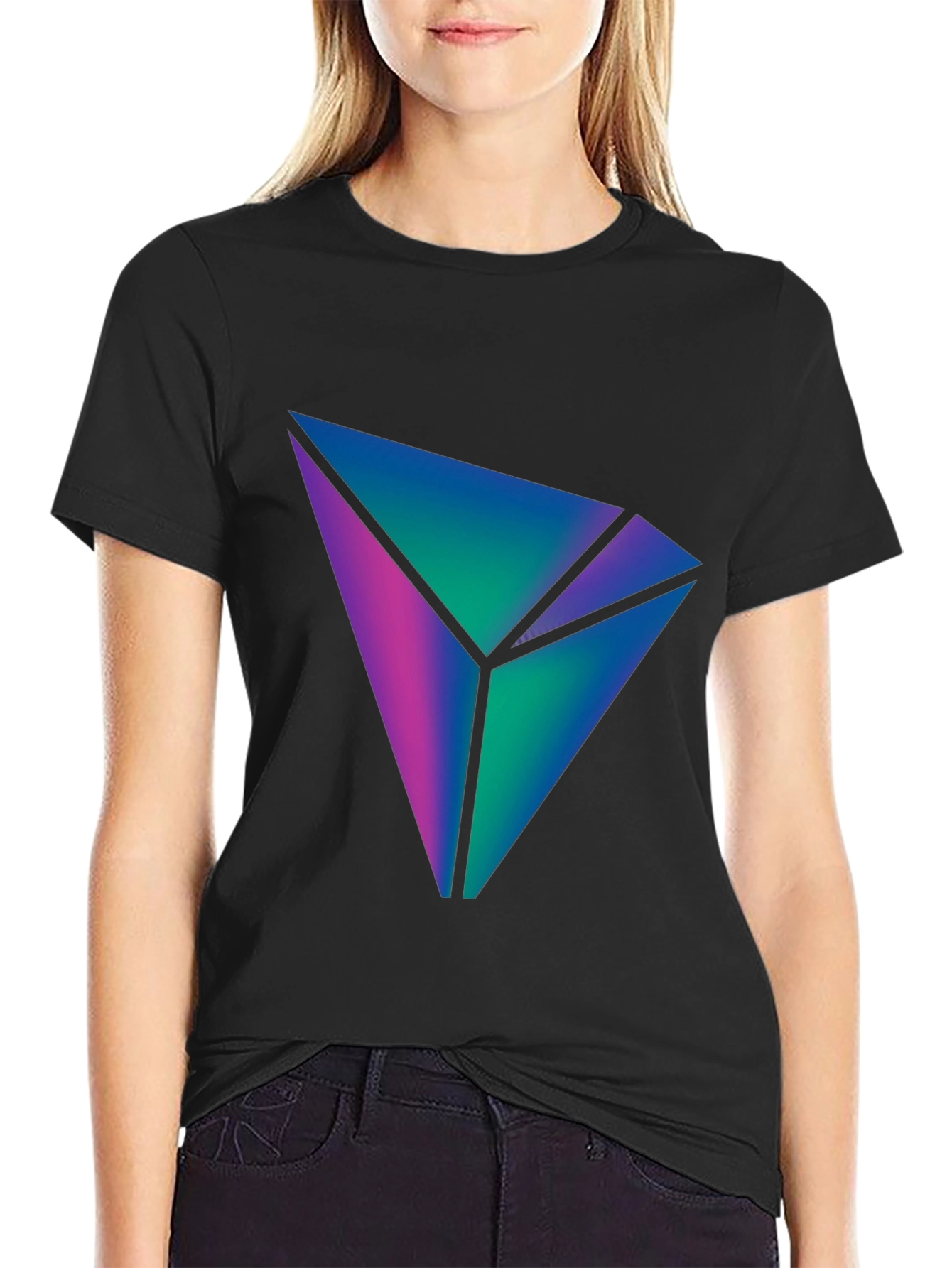 Geometric Gradient Design T-Shirt