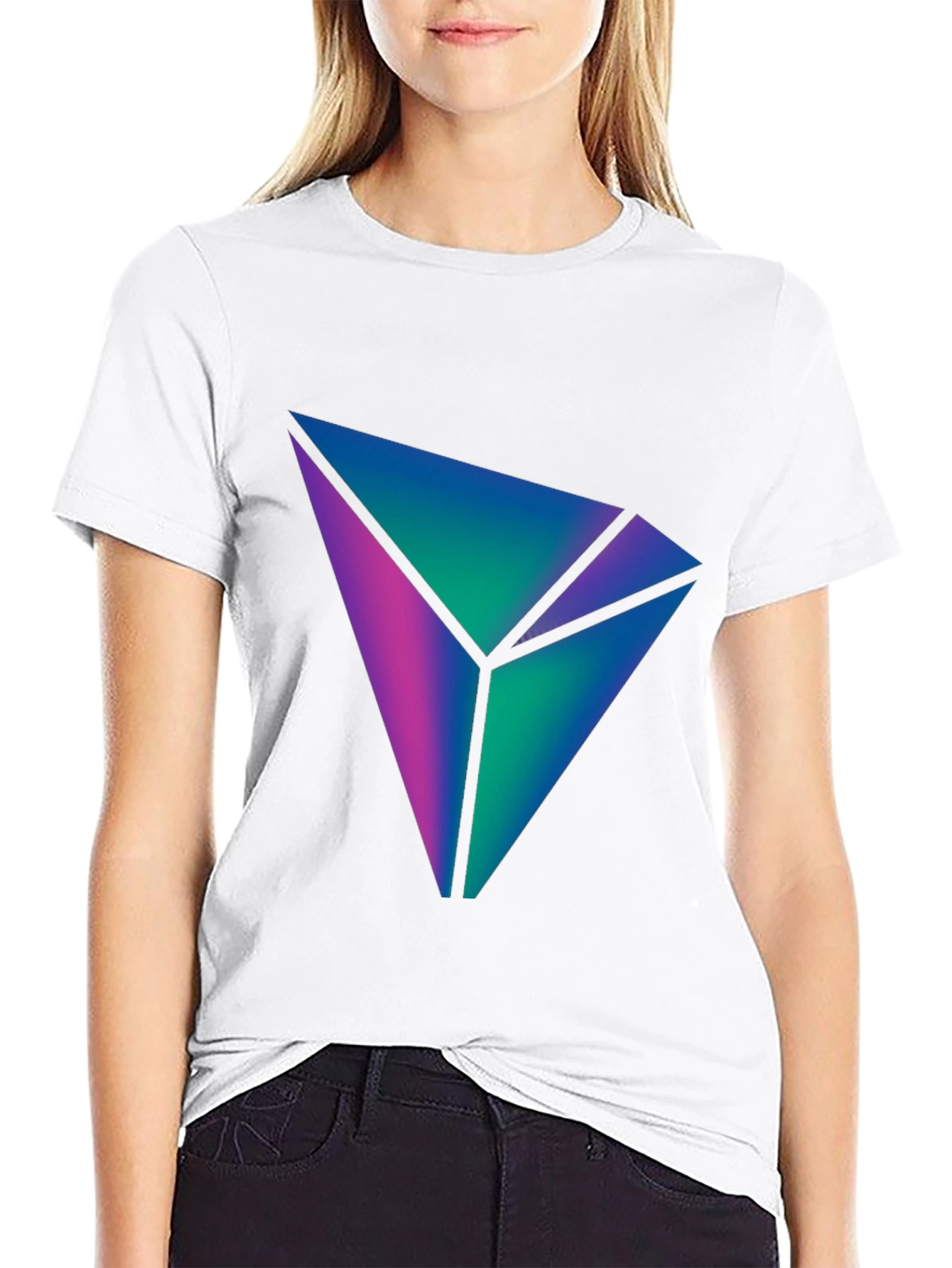 Geometric Gradient Design T-Shirt
