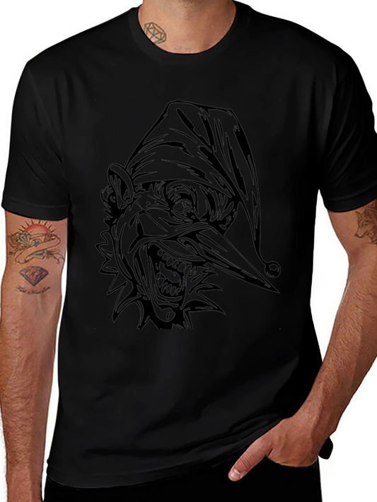 Creepy Jester Graphic T-Shirt - Black