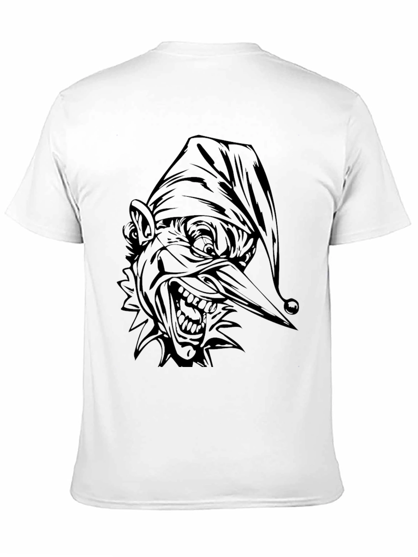 Creepy Jester Graphic T-Shirt - Black