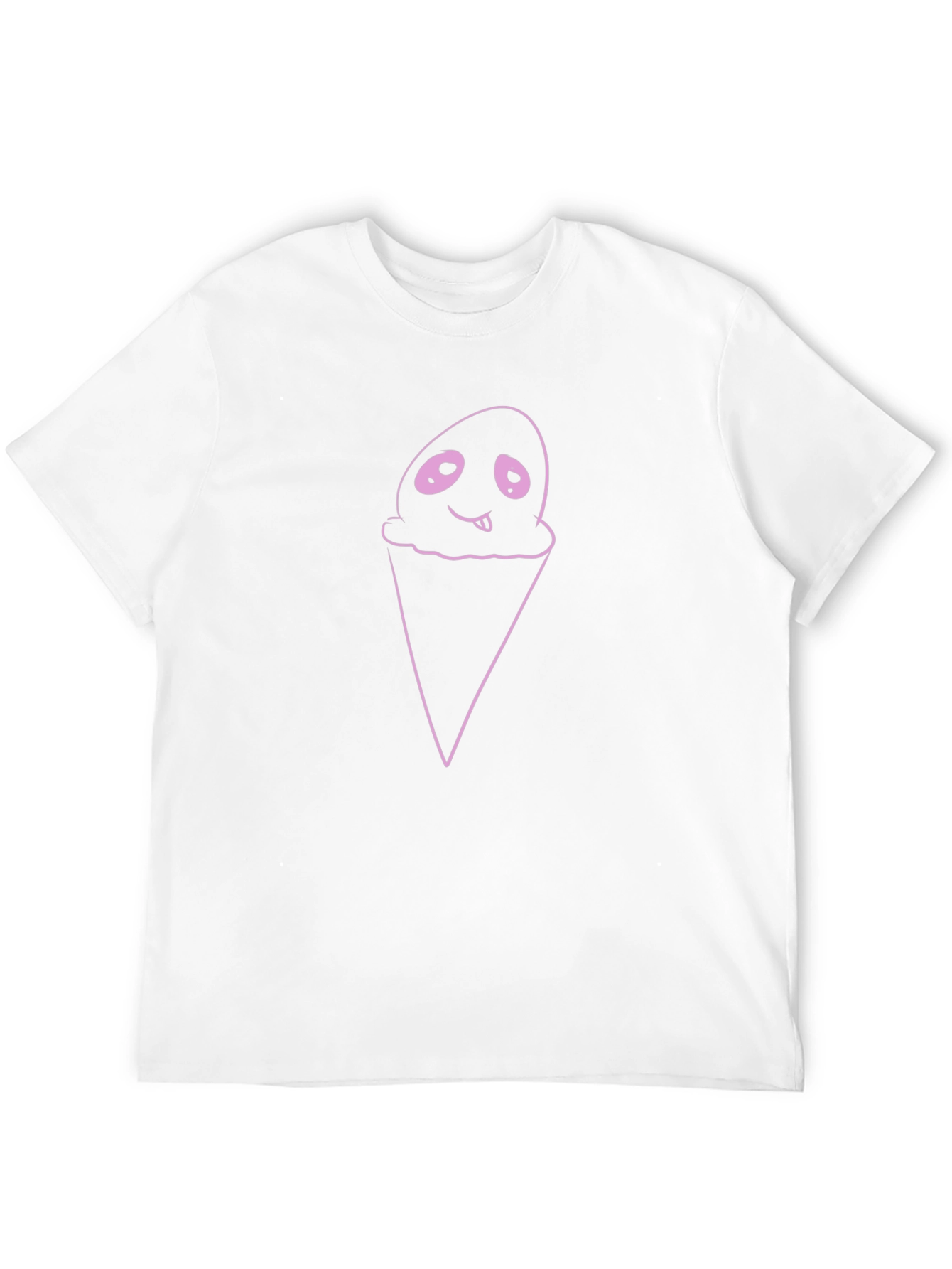 Ghostly Ice Cream Graphic Tee - Mens Black T-Shirt