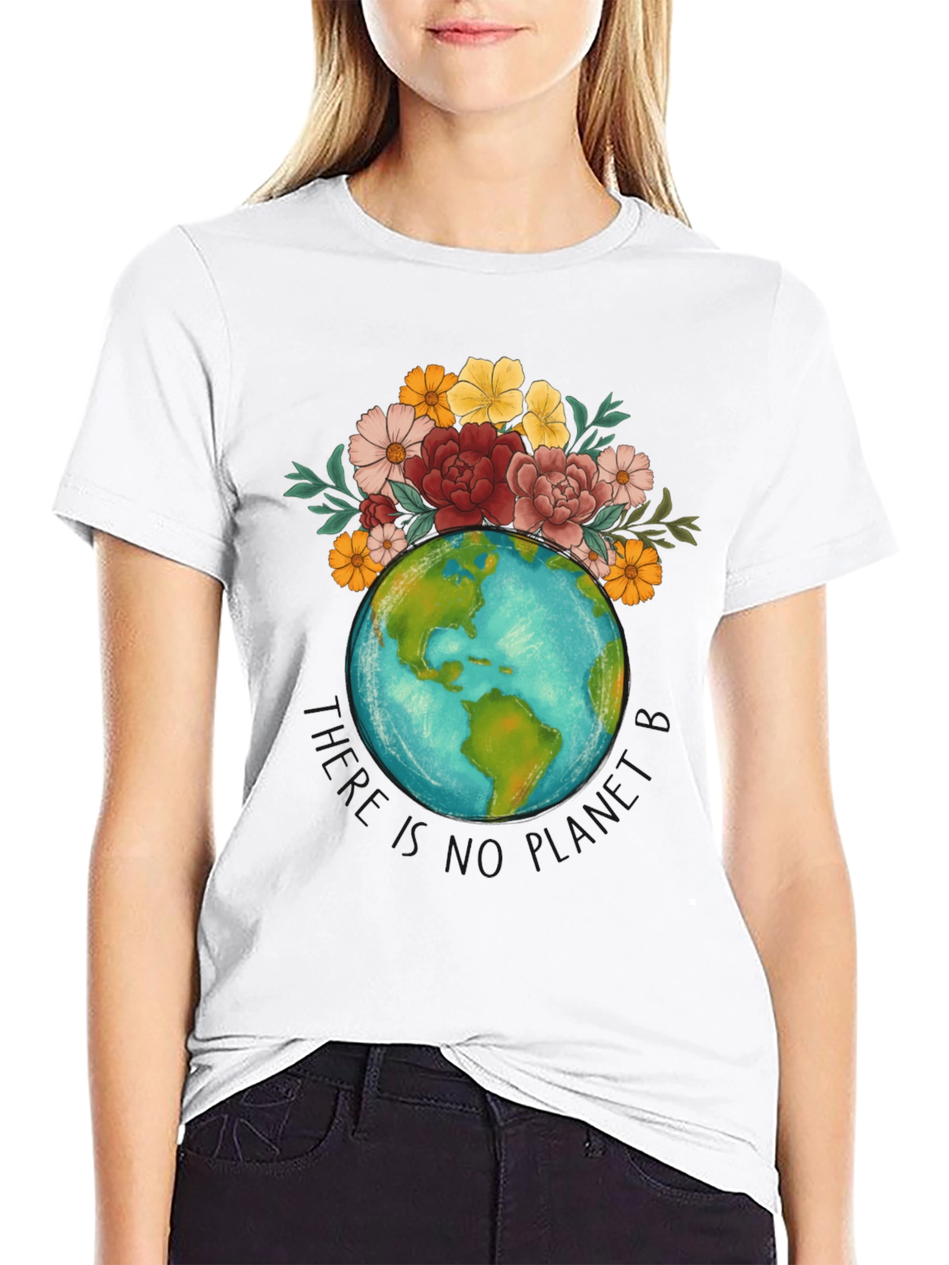 Floral Earth Graphic T-Shirt