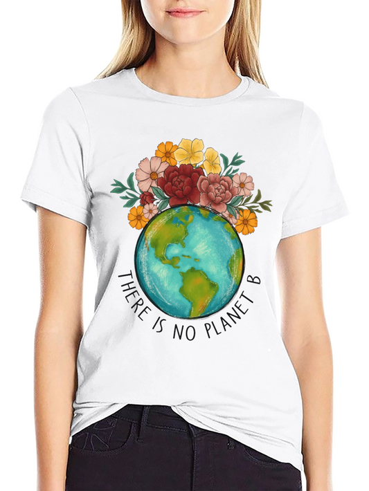 Floral Earth Graphic T-Shirt