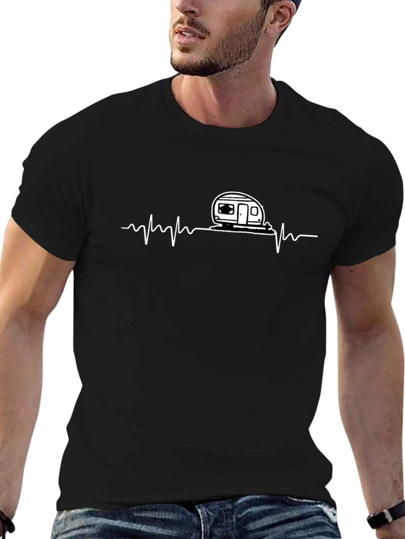 Camper Heartbeat Graphic Tee