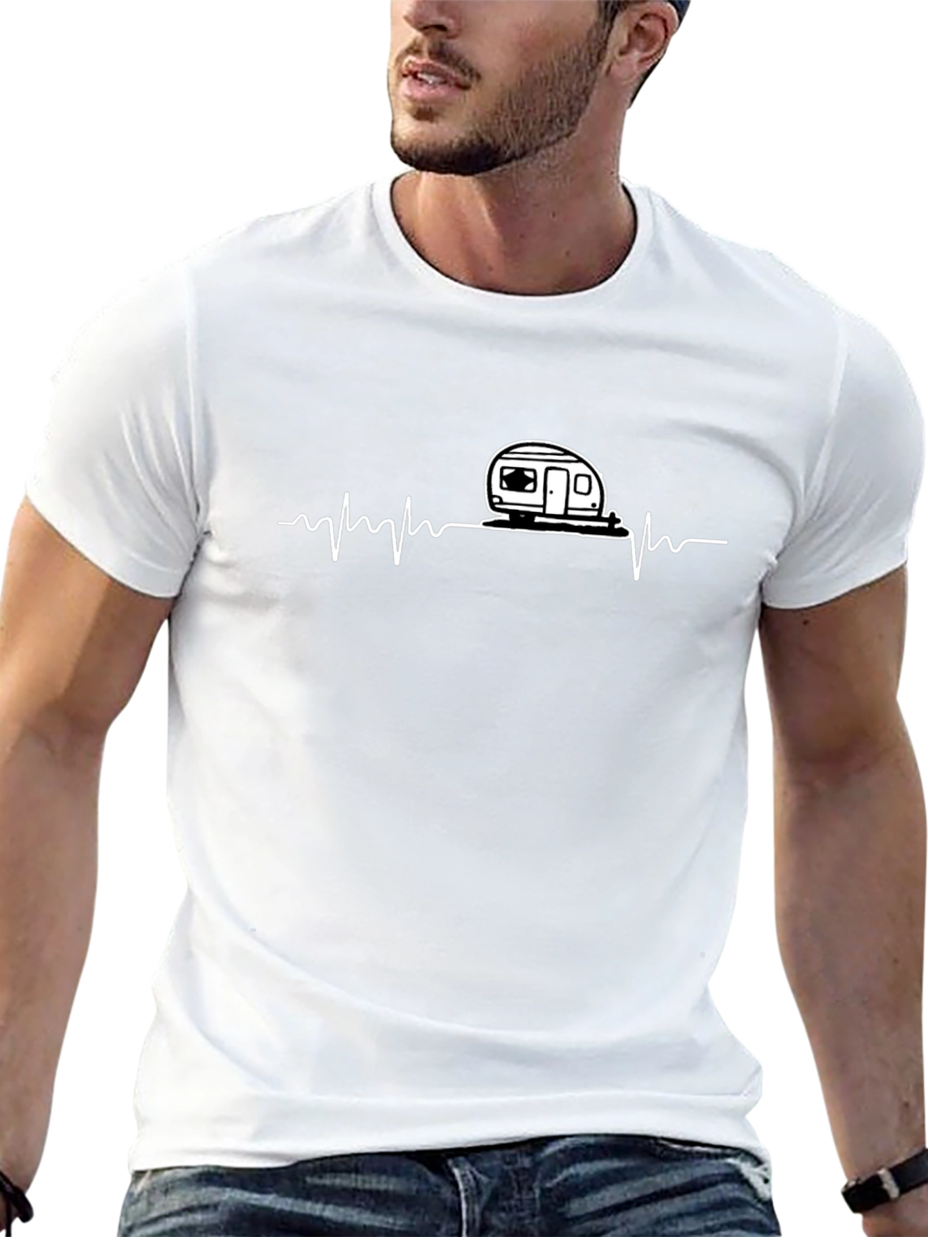 Camper Heartbeat Graphic Tee