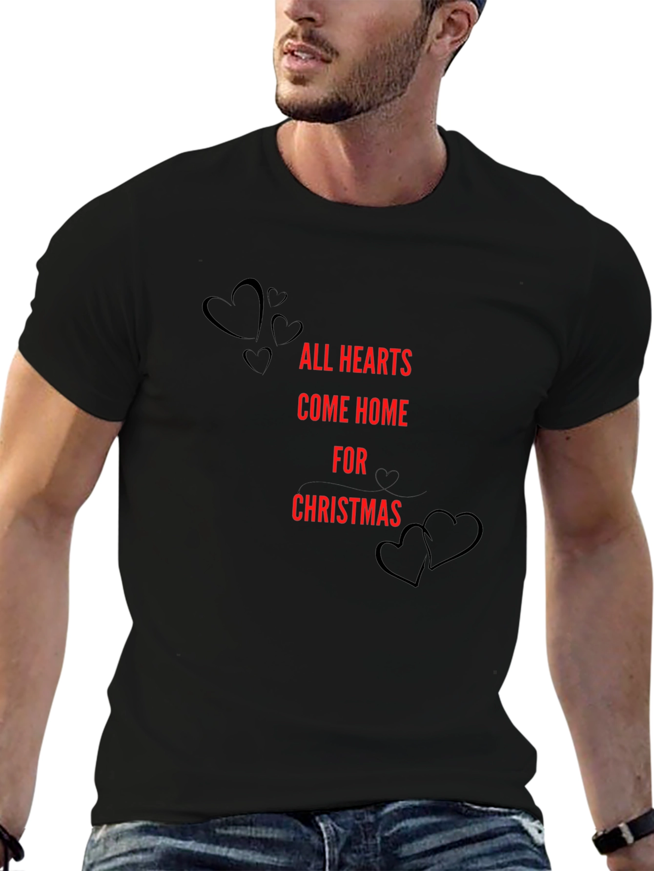 Christmas Hearts Graphic Tee