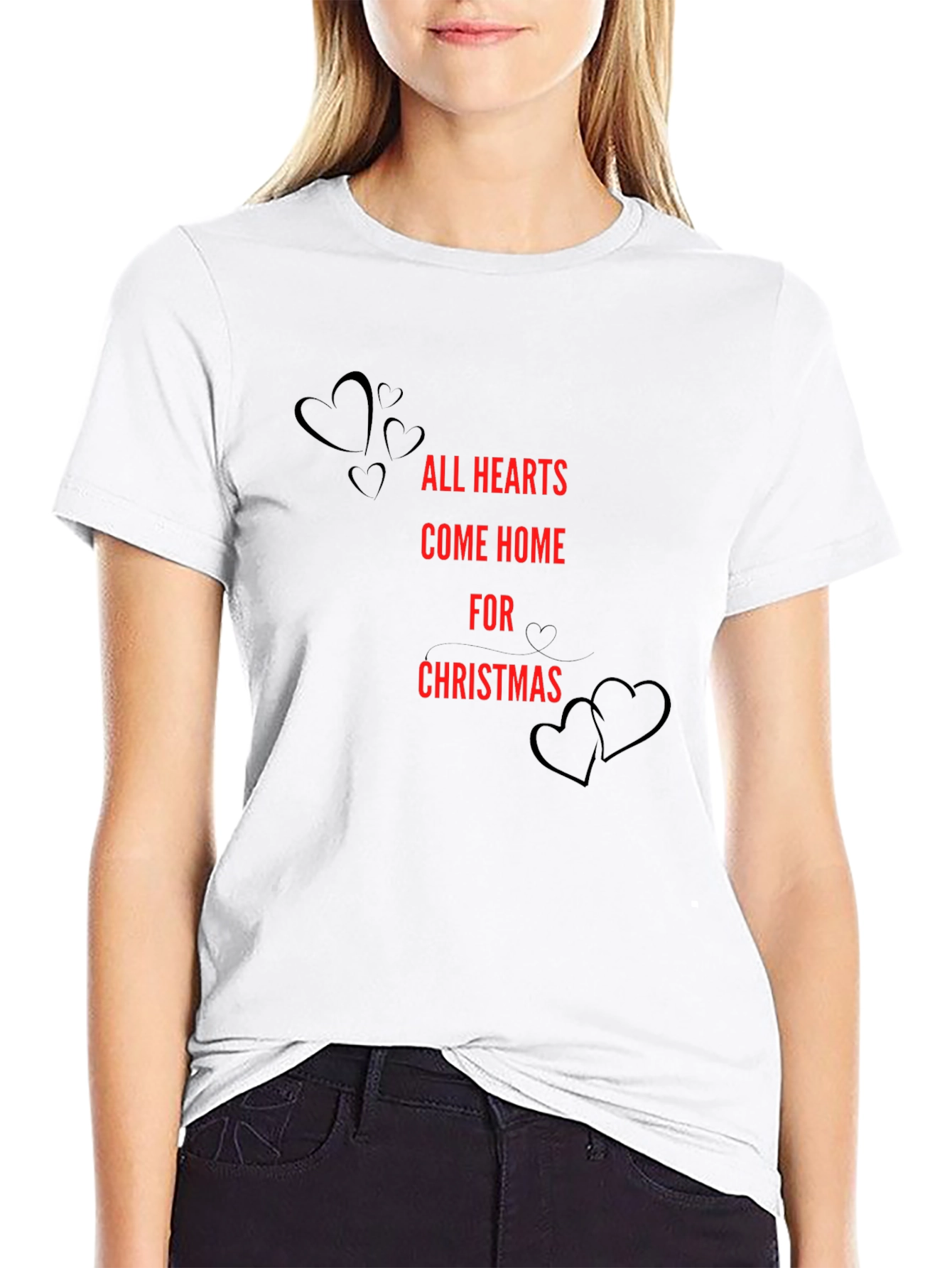 Christmas Hearts Graphic Tee