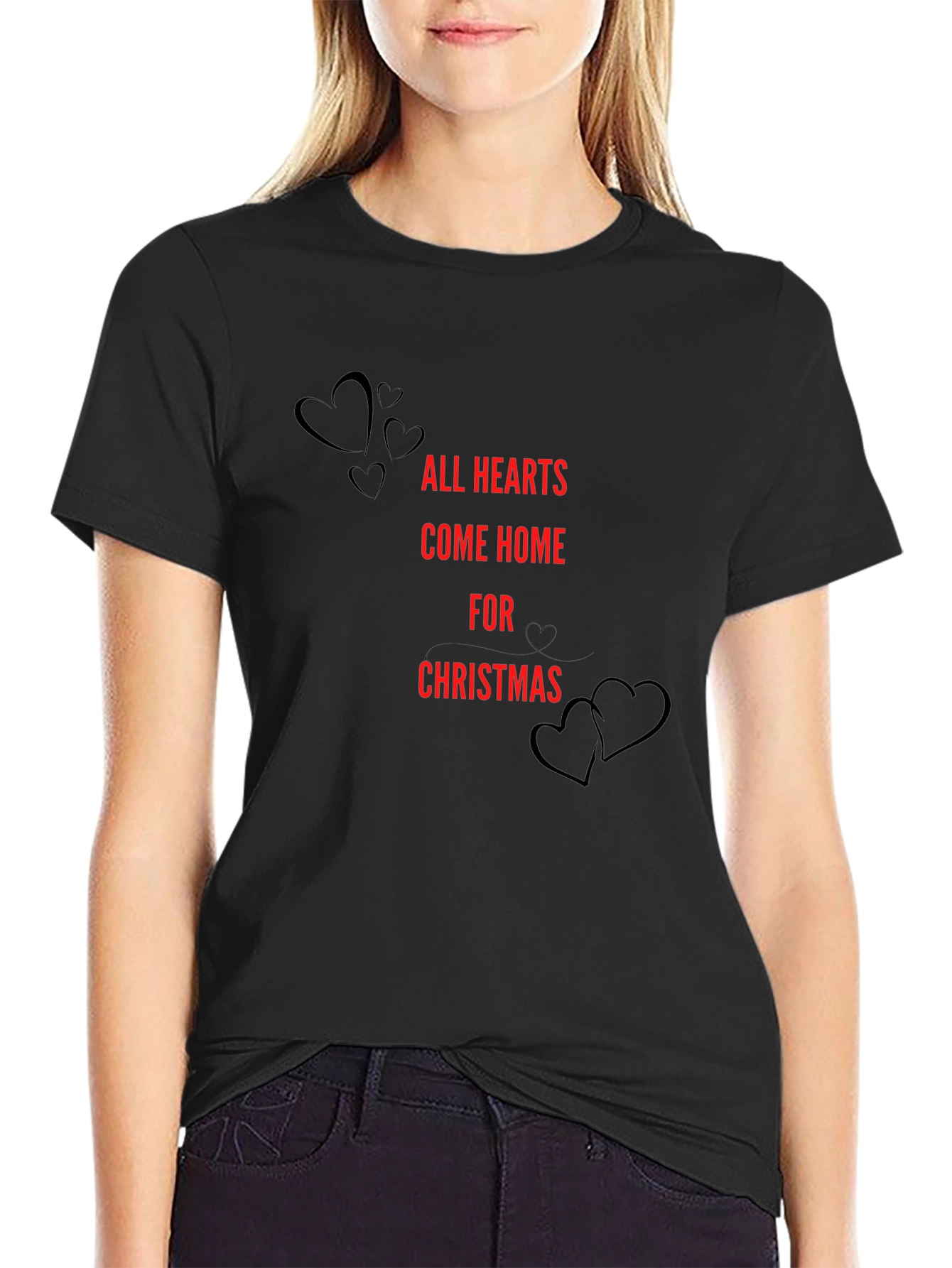 Christmas Hearts Graphic Tee