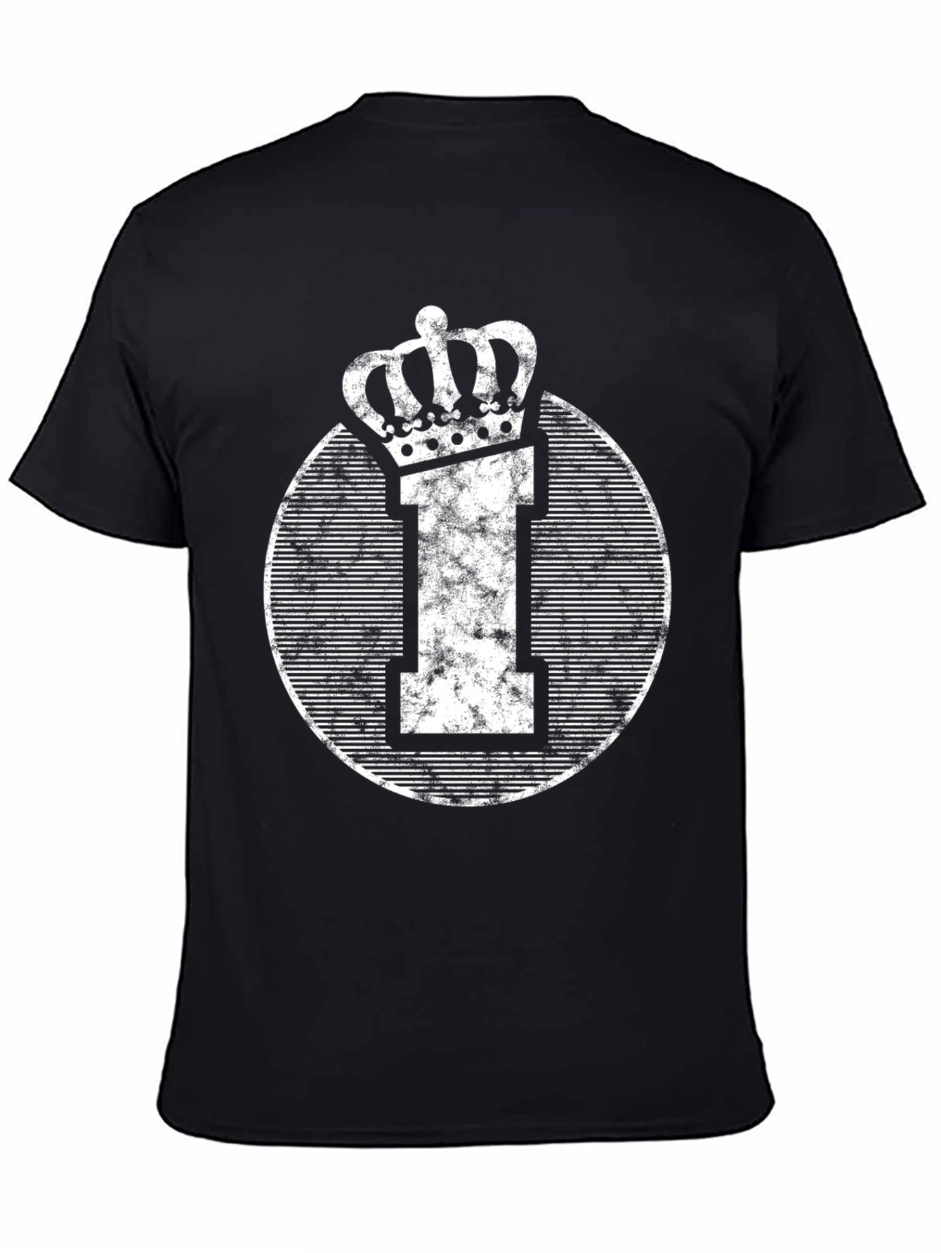 King Initial I Graphic Tee - Black