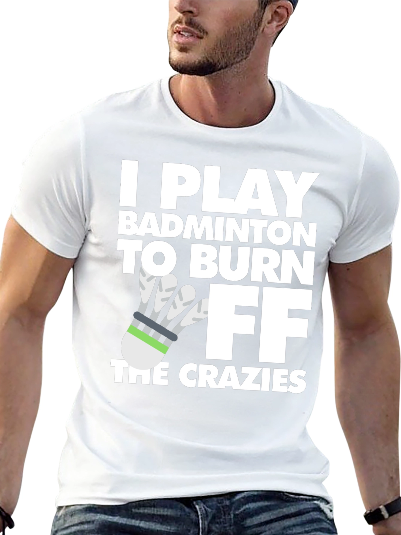 Badminton Burnout Tee - Crazy Fitness Fun
