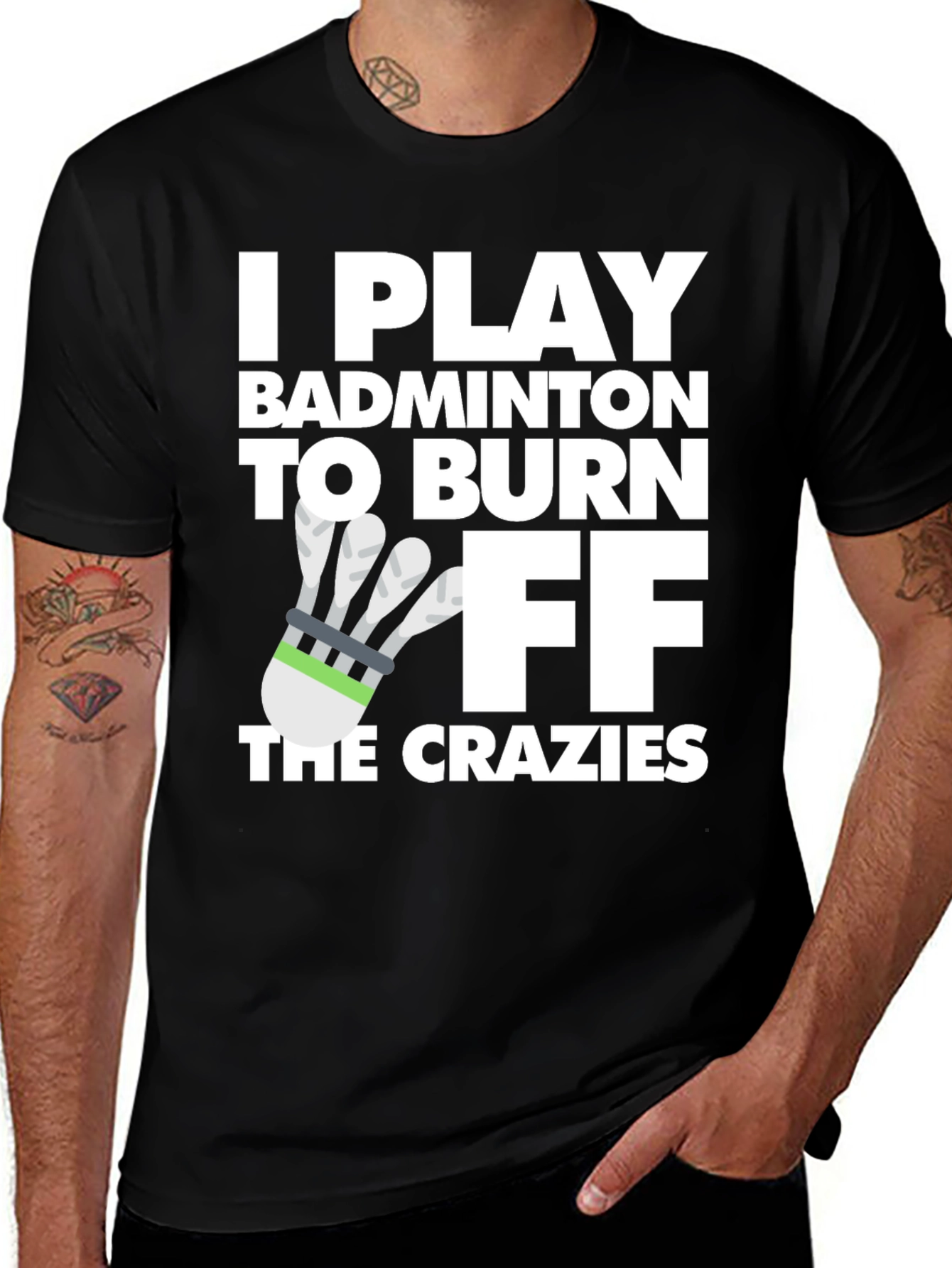 Badminton Burnout Tee - Crazy Fitness Fun