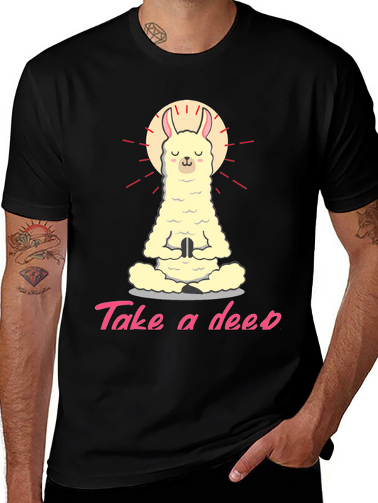 Zen Llama T-Shirt - Take a Deep Breath Graphic Tee