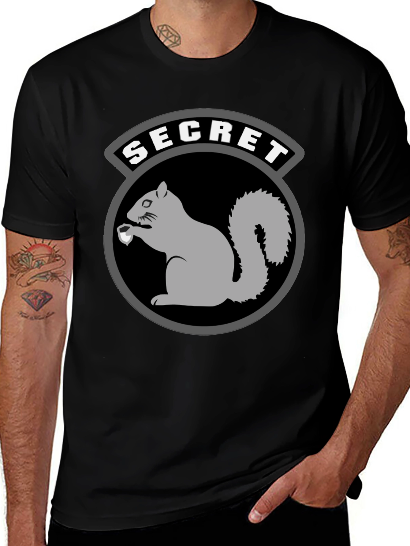 Secret Squirrel T-Shirt - Black Graphic Tee