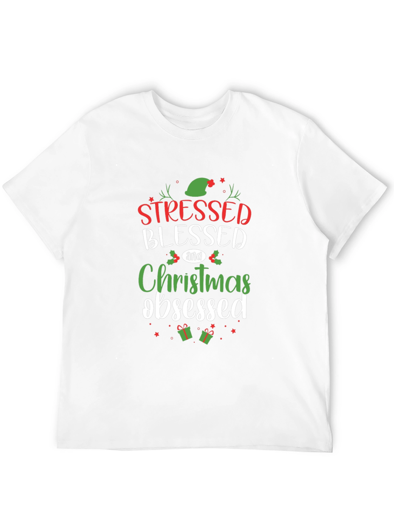 Stressed Blessed Christmas Obsessed Graphic Tee