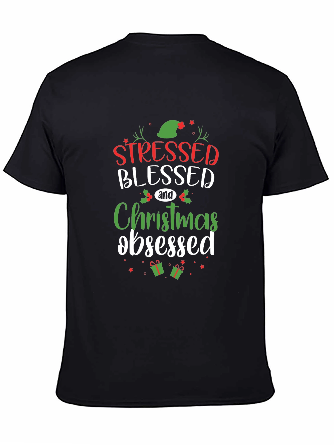 Stressed Blessed Christmas Obsessed Graphic Tee