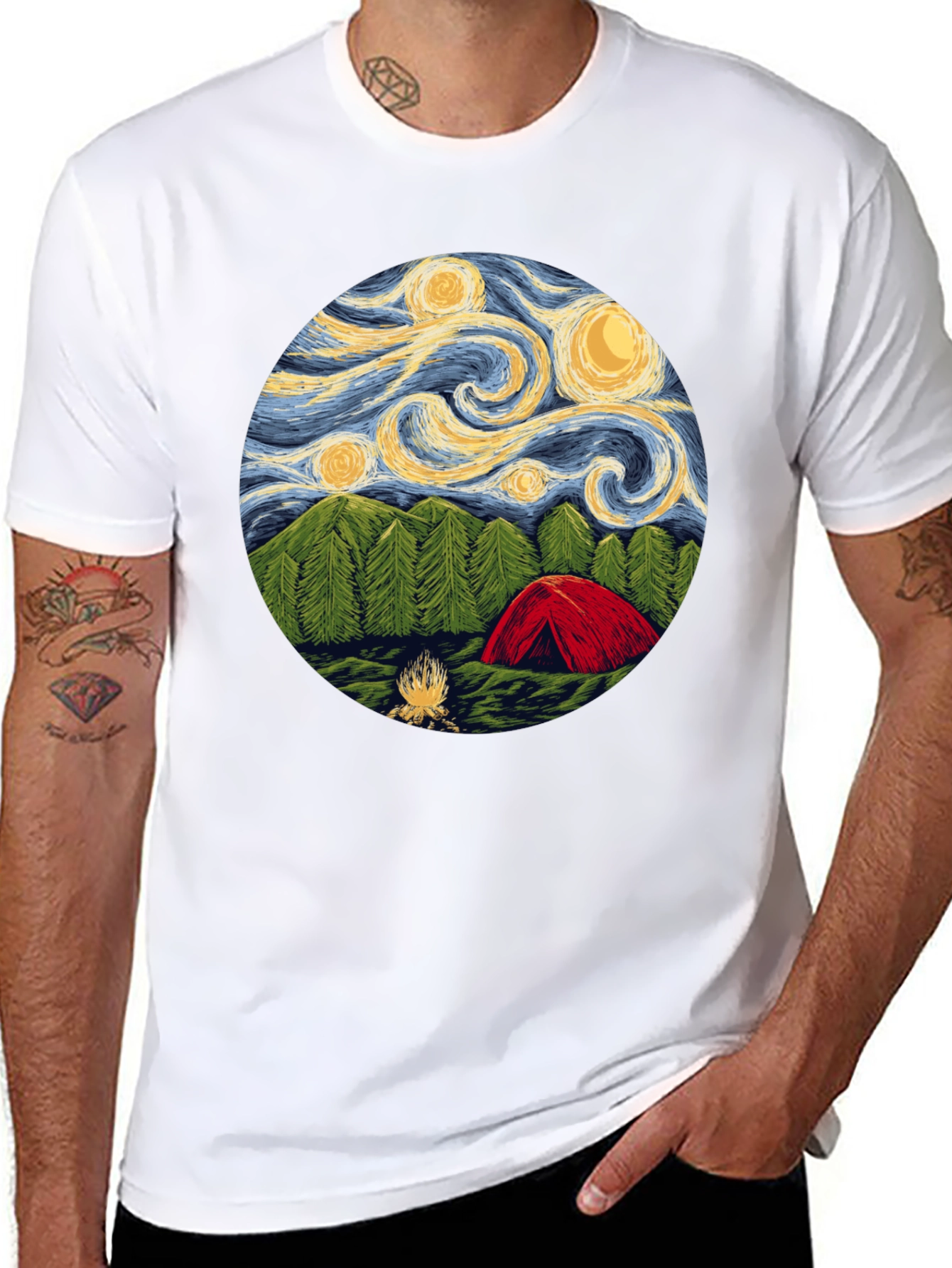 Starry Night Camping T-Shirt