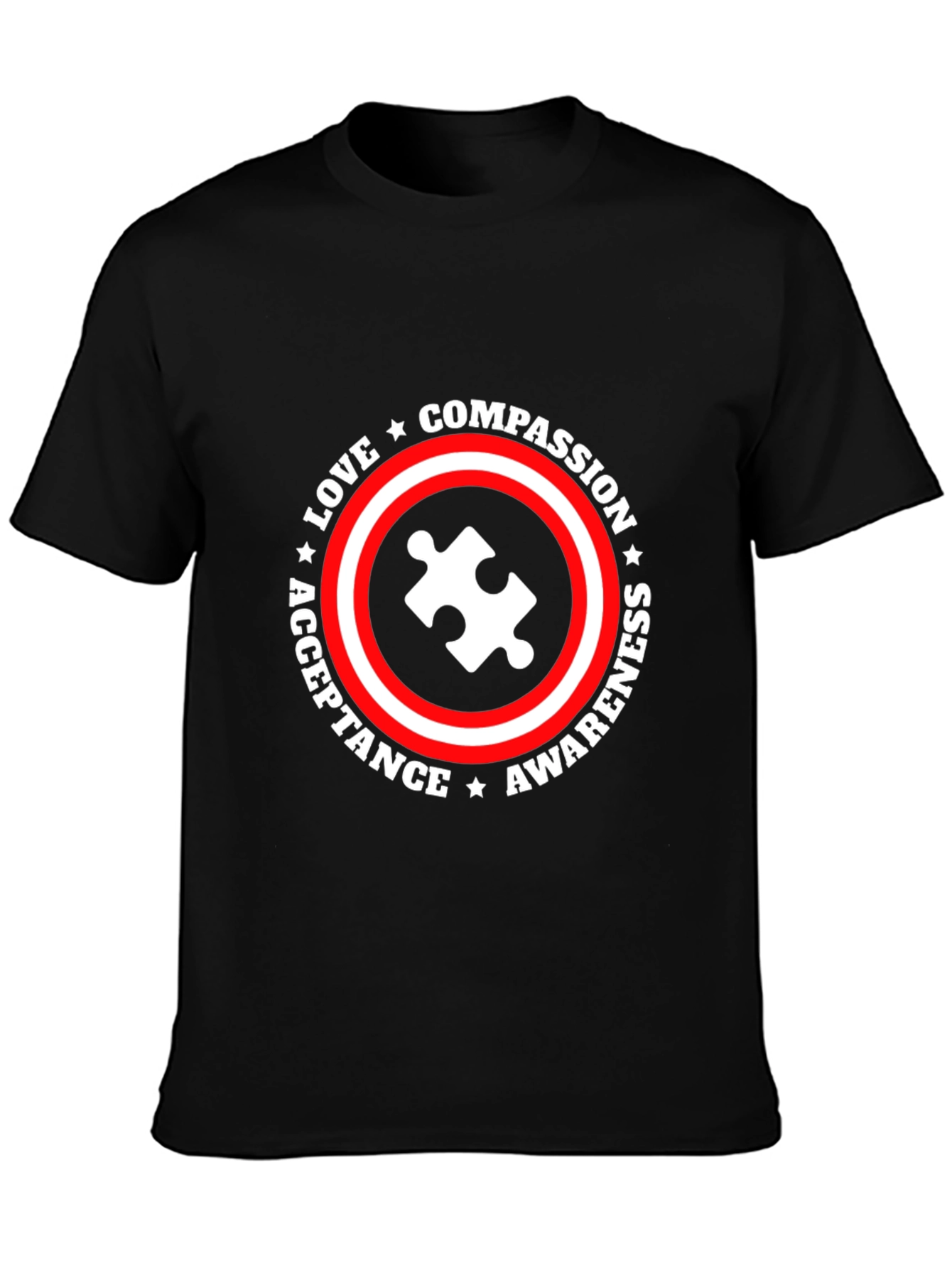 Autism Awareness T-Shirt Love Compassion Acceptance Tee