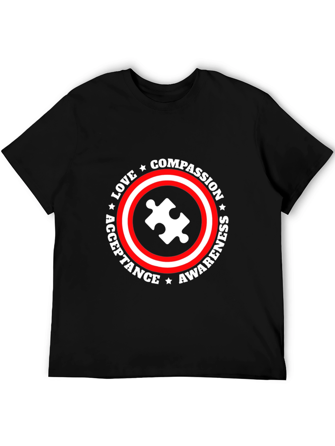 Autism Awareness T-Shirt Love Compassion Acceptance Tee