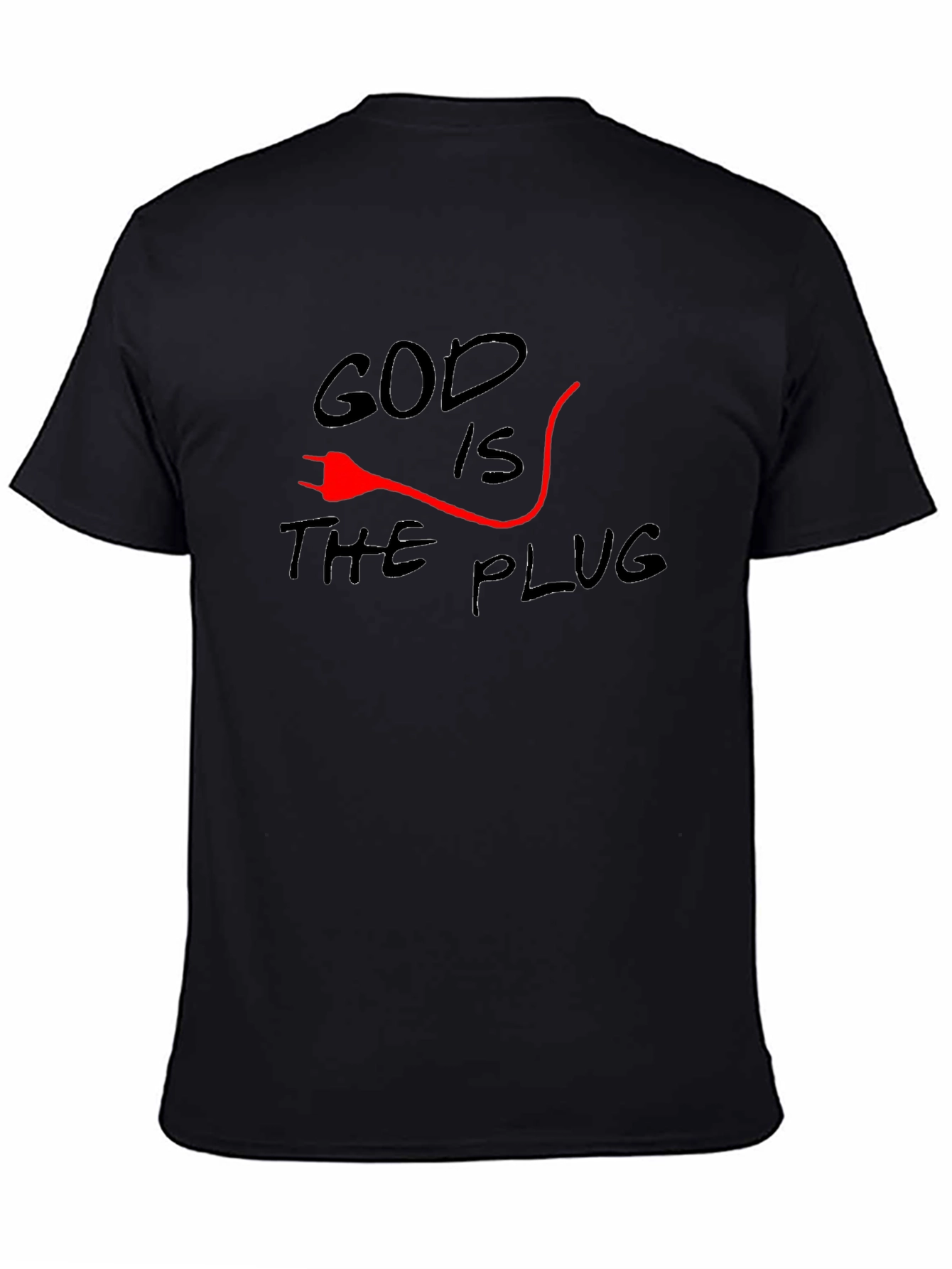 God is the Plug Graphic T-Shirt - Black