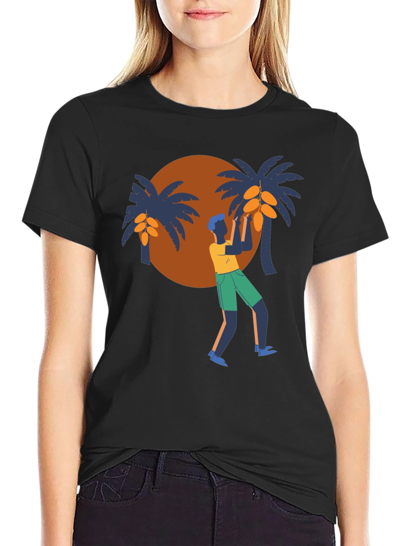 Tropical Harvest Black T-Shirt