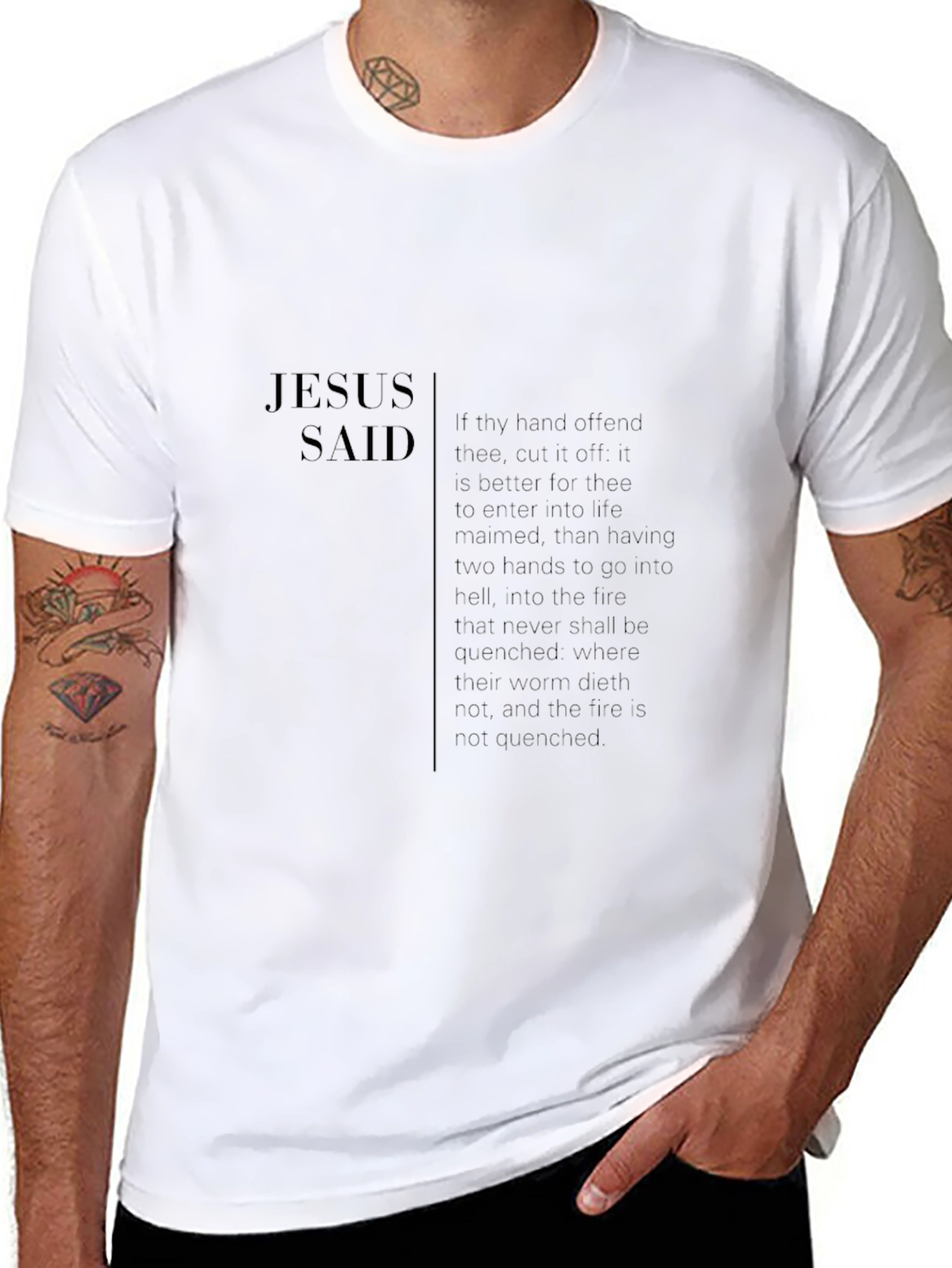 Jesus Said Graphic T-Shirt | Religious Verse Tee