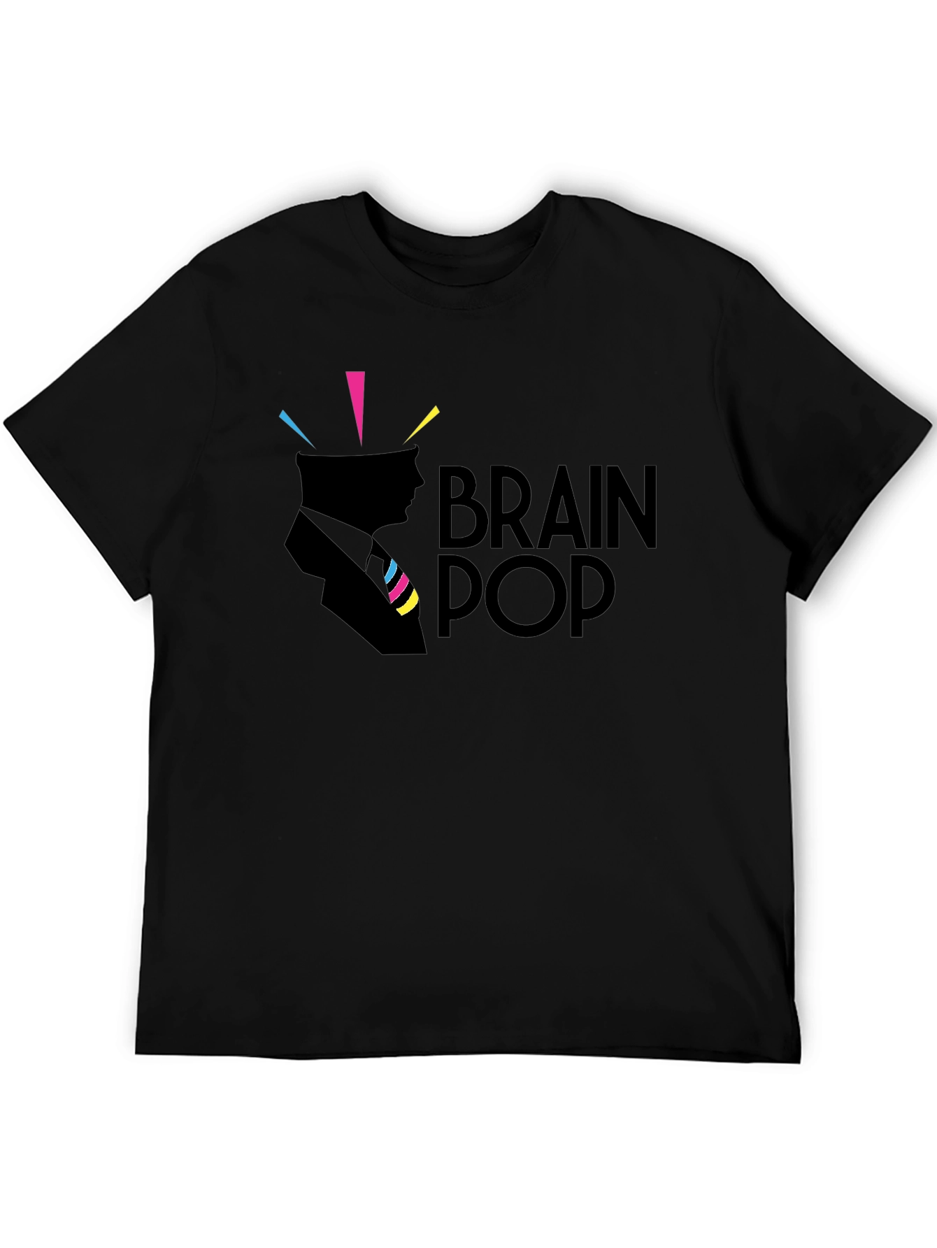 Brain Pop Graphic Tee - Black Cotton T-Shirt