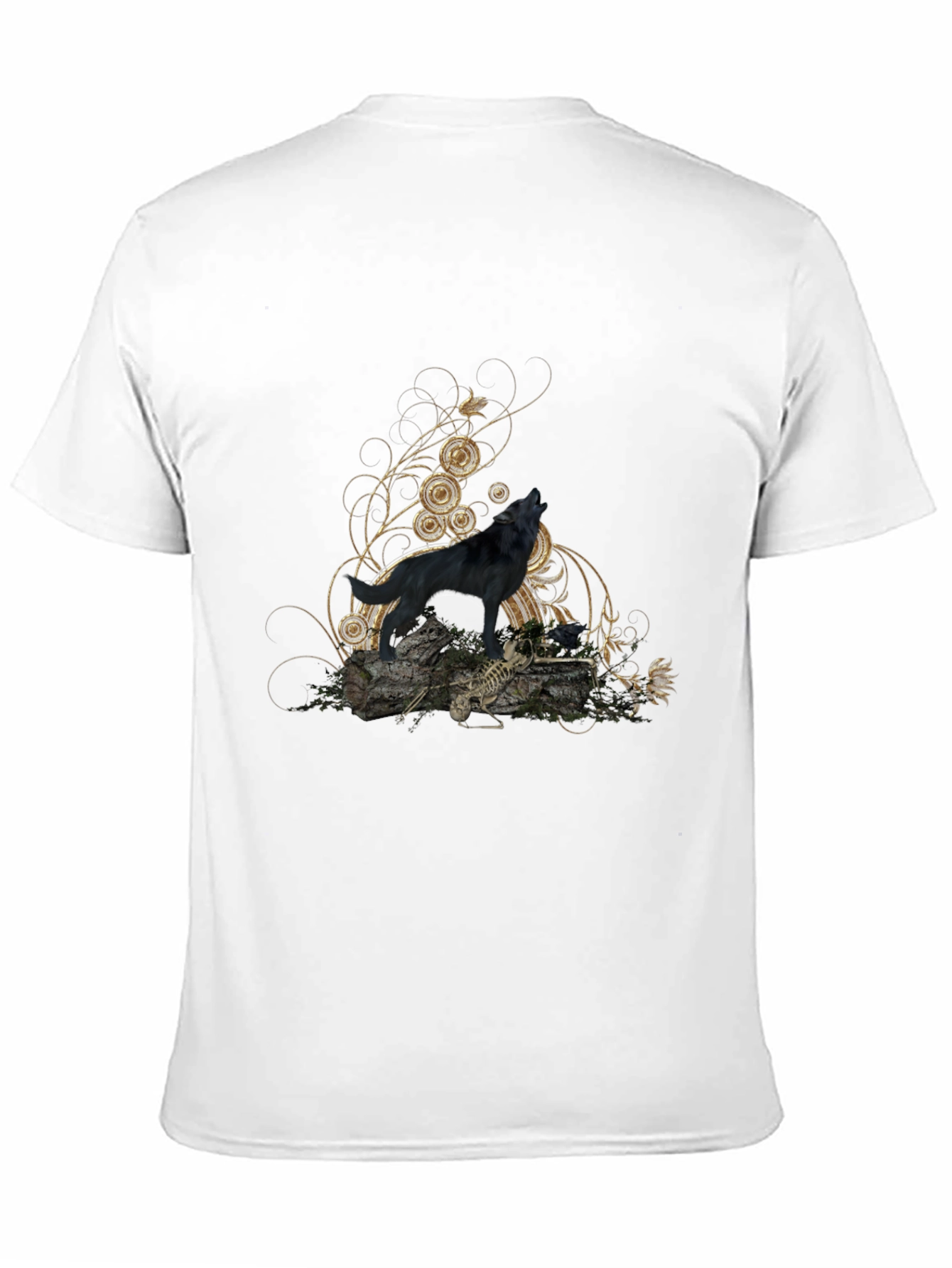 Black Wolf Graphic Tee - Mens Fashion