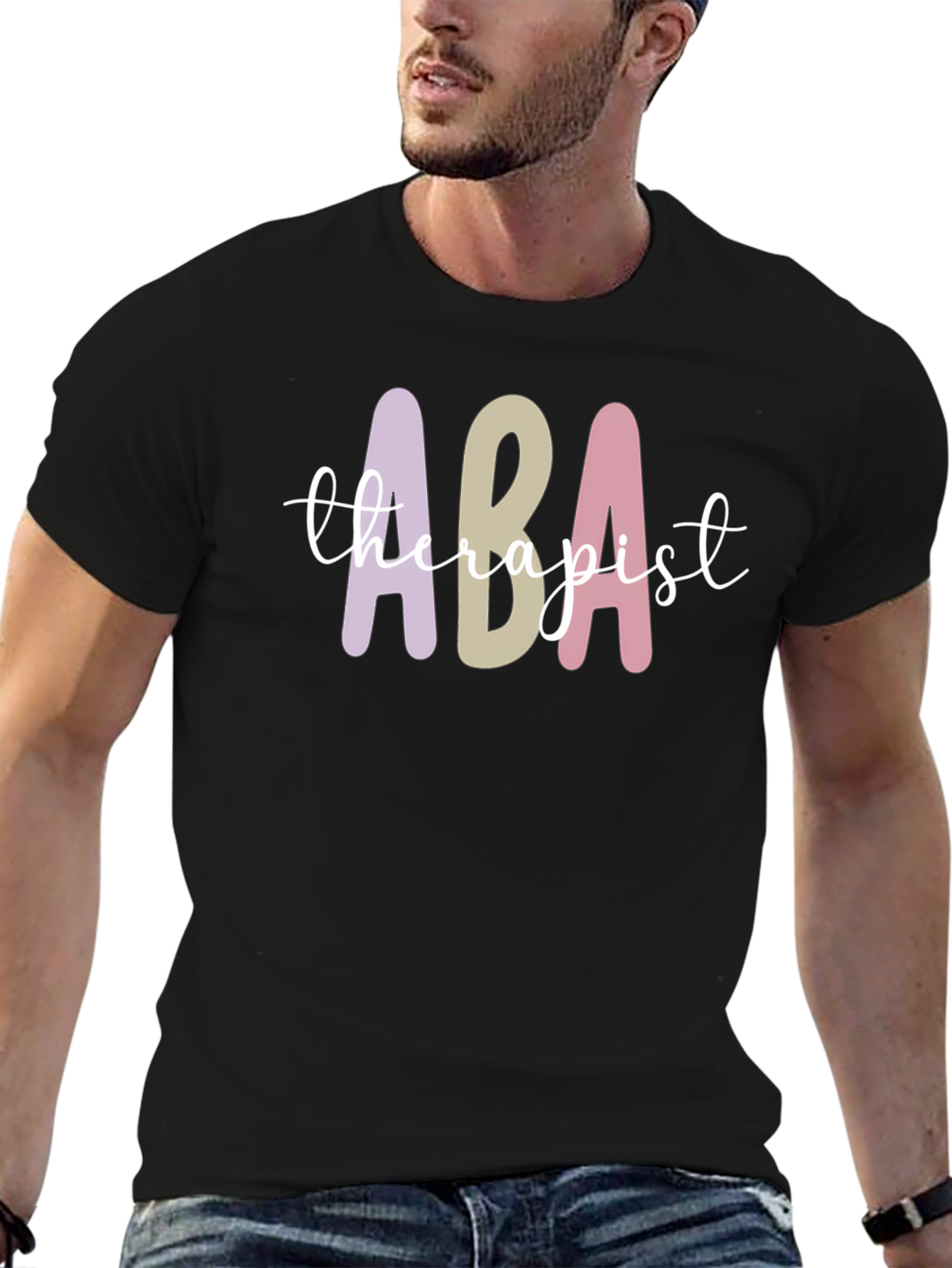 ABA Therapist Graphic T-Shirt - Black Cotton Tee