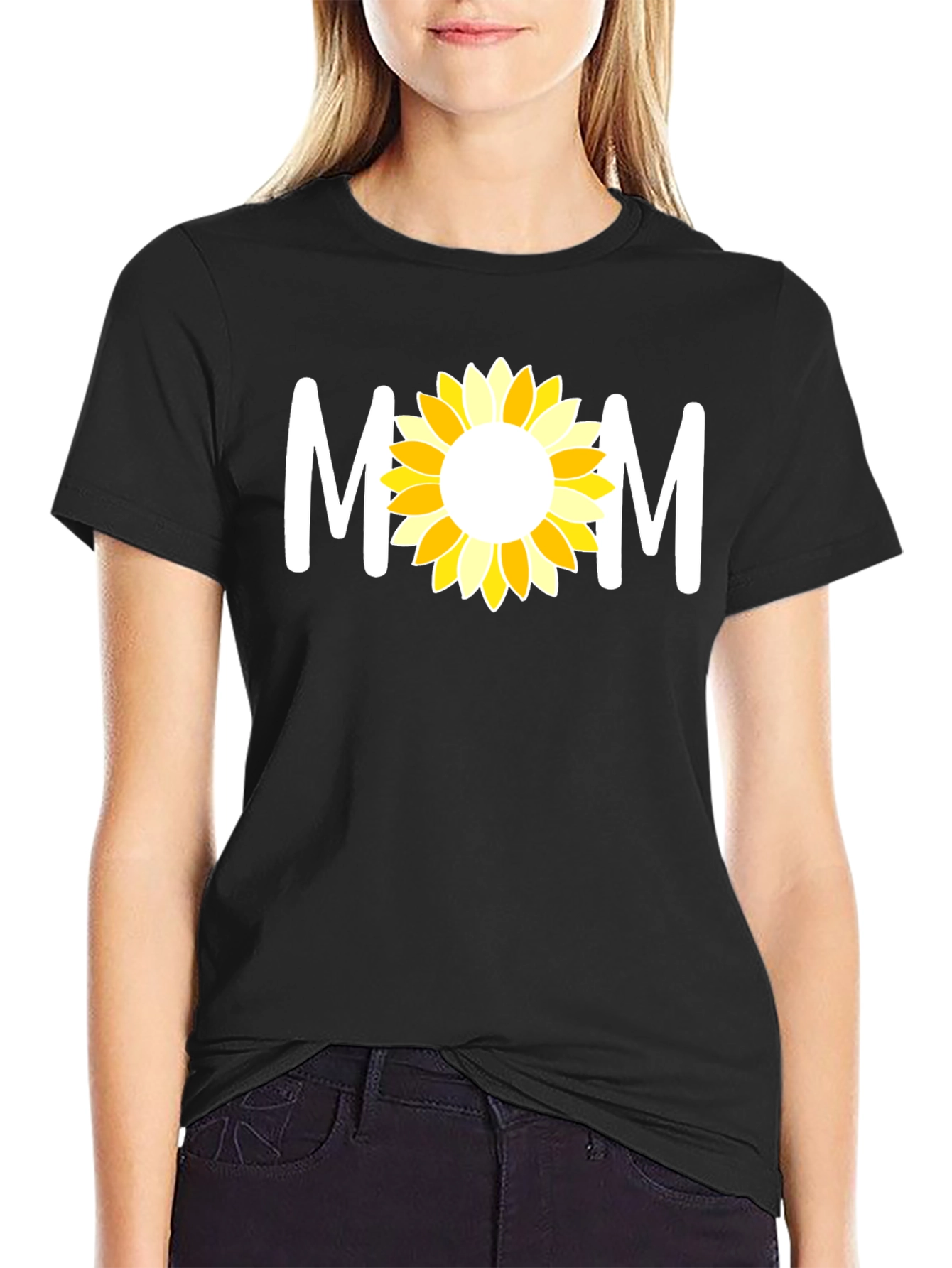Mom Sunflower Graphic Tee - Cute Mothers Day Gift
