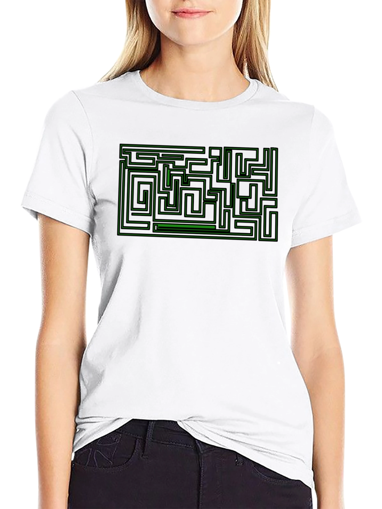 Maze Graphic Tee - Puzzle Solver Shirt