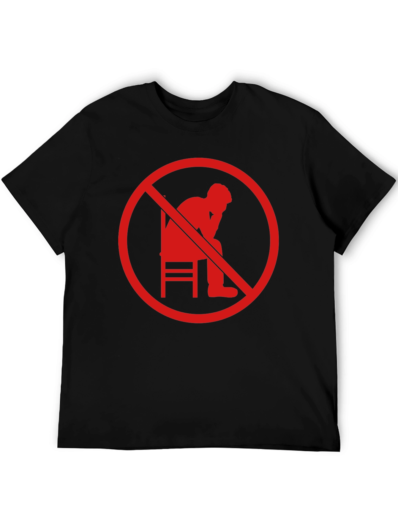 No Thinking Graphic T-Shirt - Mens Black Tee