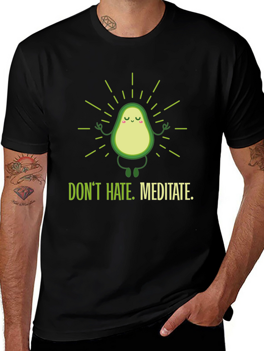 Meditating Avocado Graphic T-Shirt