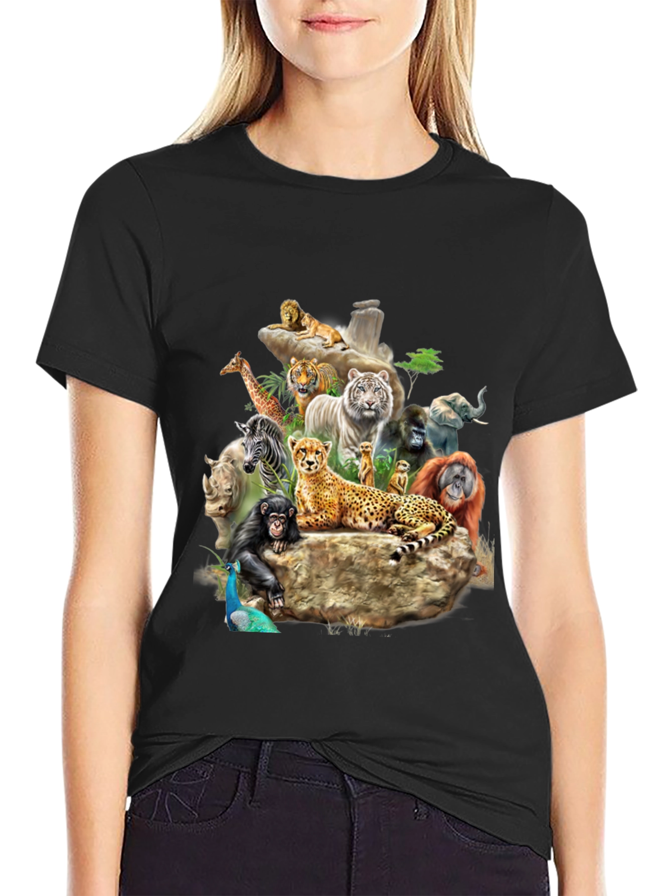 Wildlife Animals Graphic Print T-Shirt