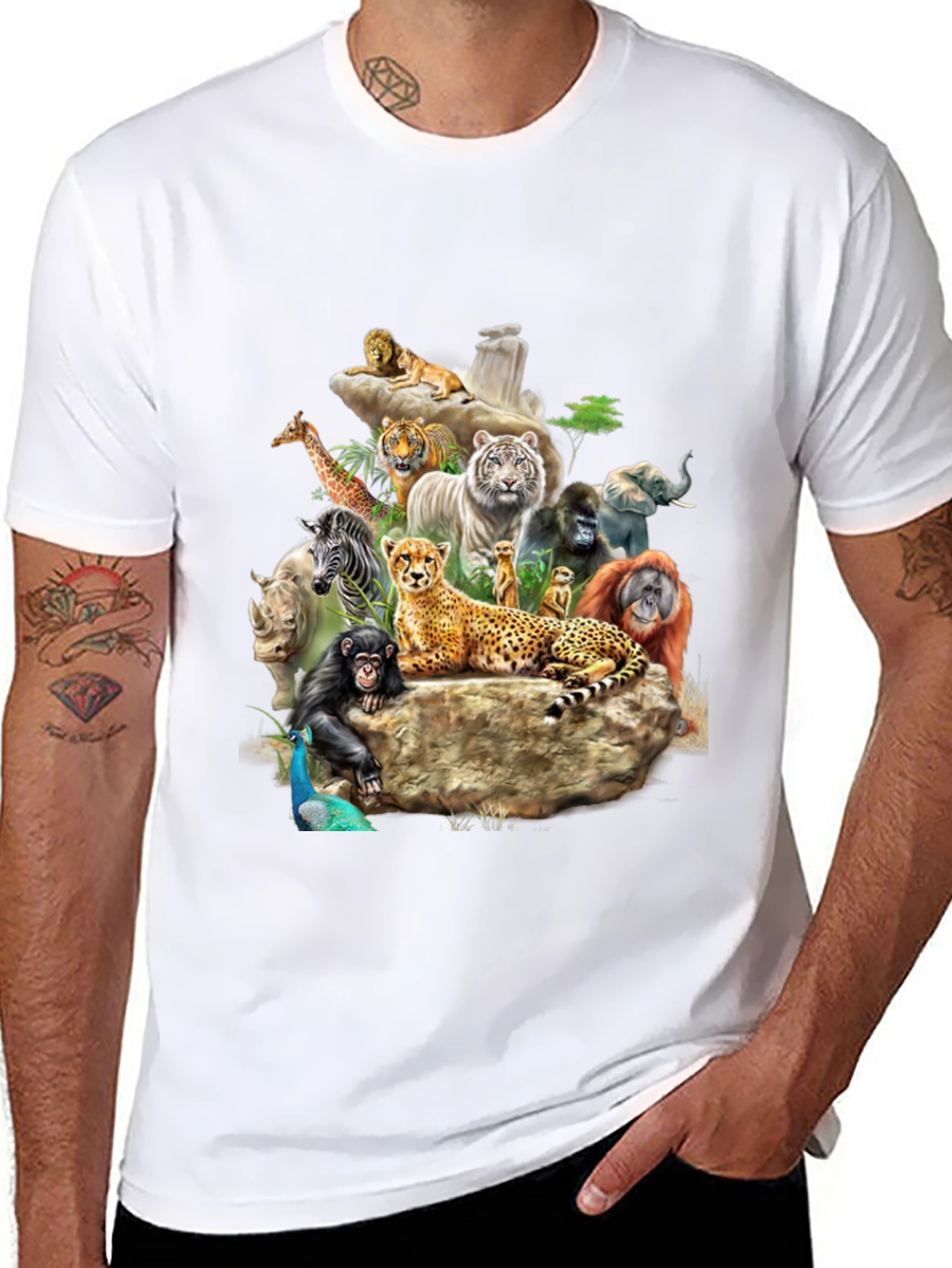 Wildlife Animals Graphic Print T-Shirt