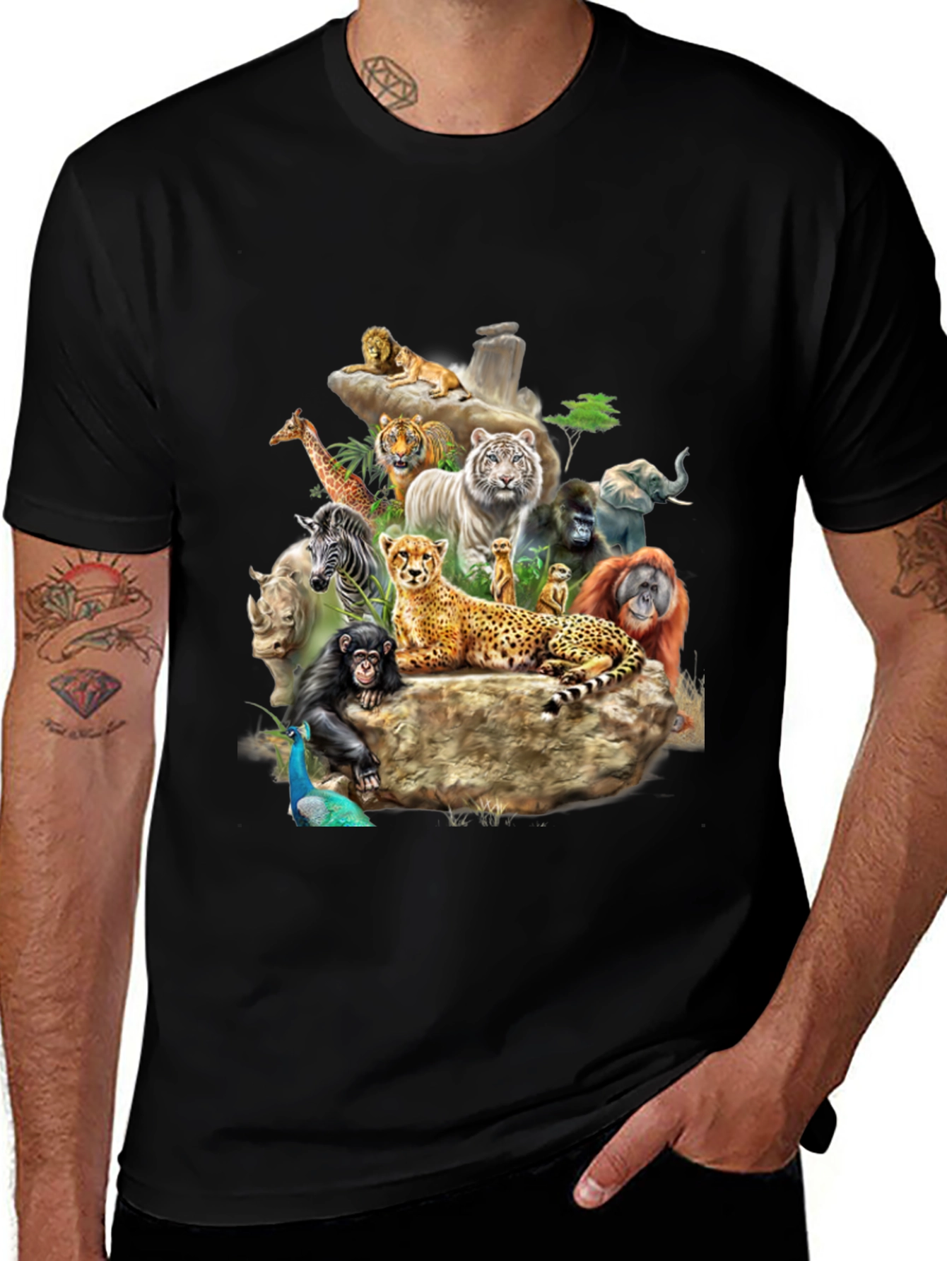 Wildlife Animals Graphic Print T-Shirt