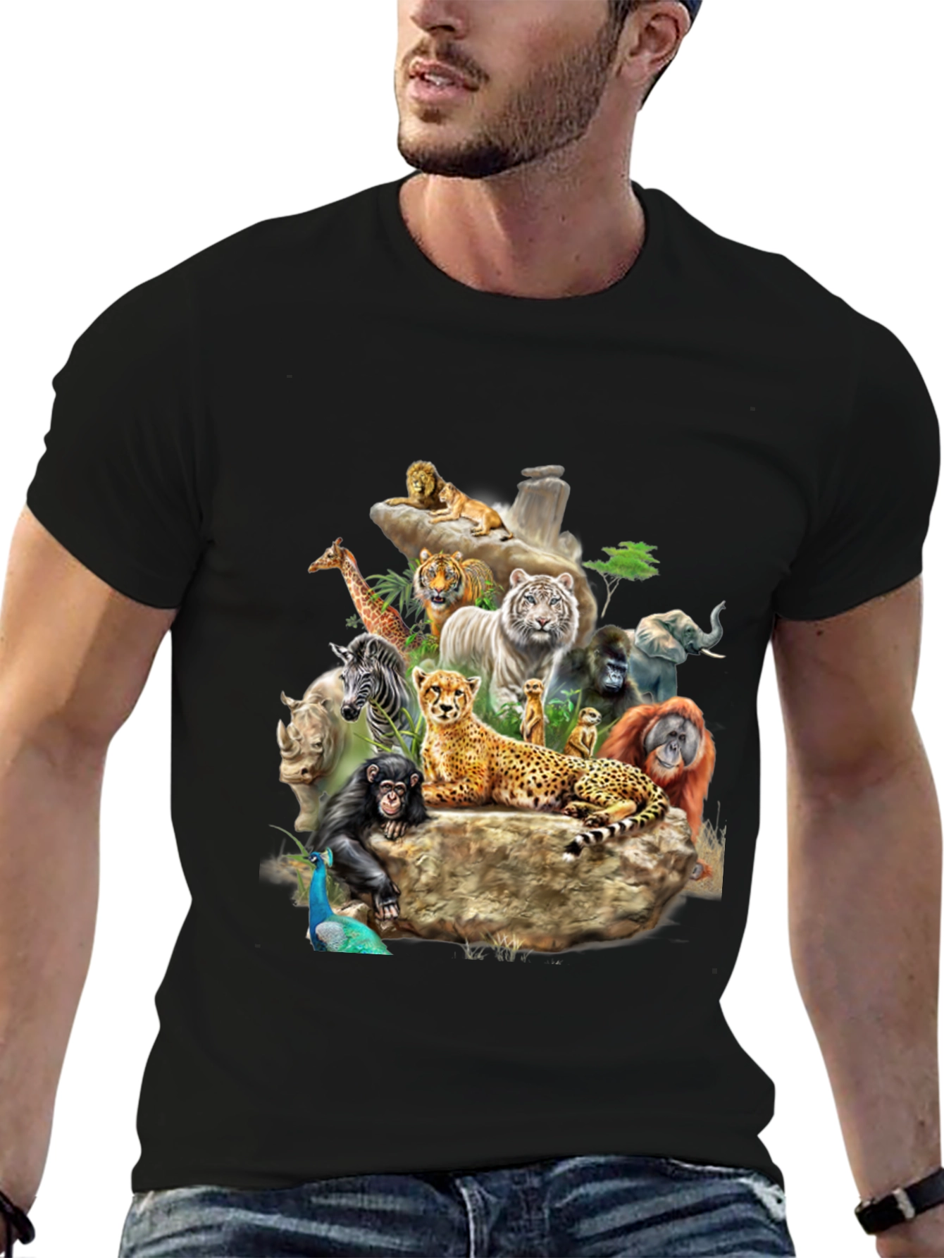 Wildlife Animals Graphic Print T-Shirt