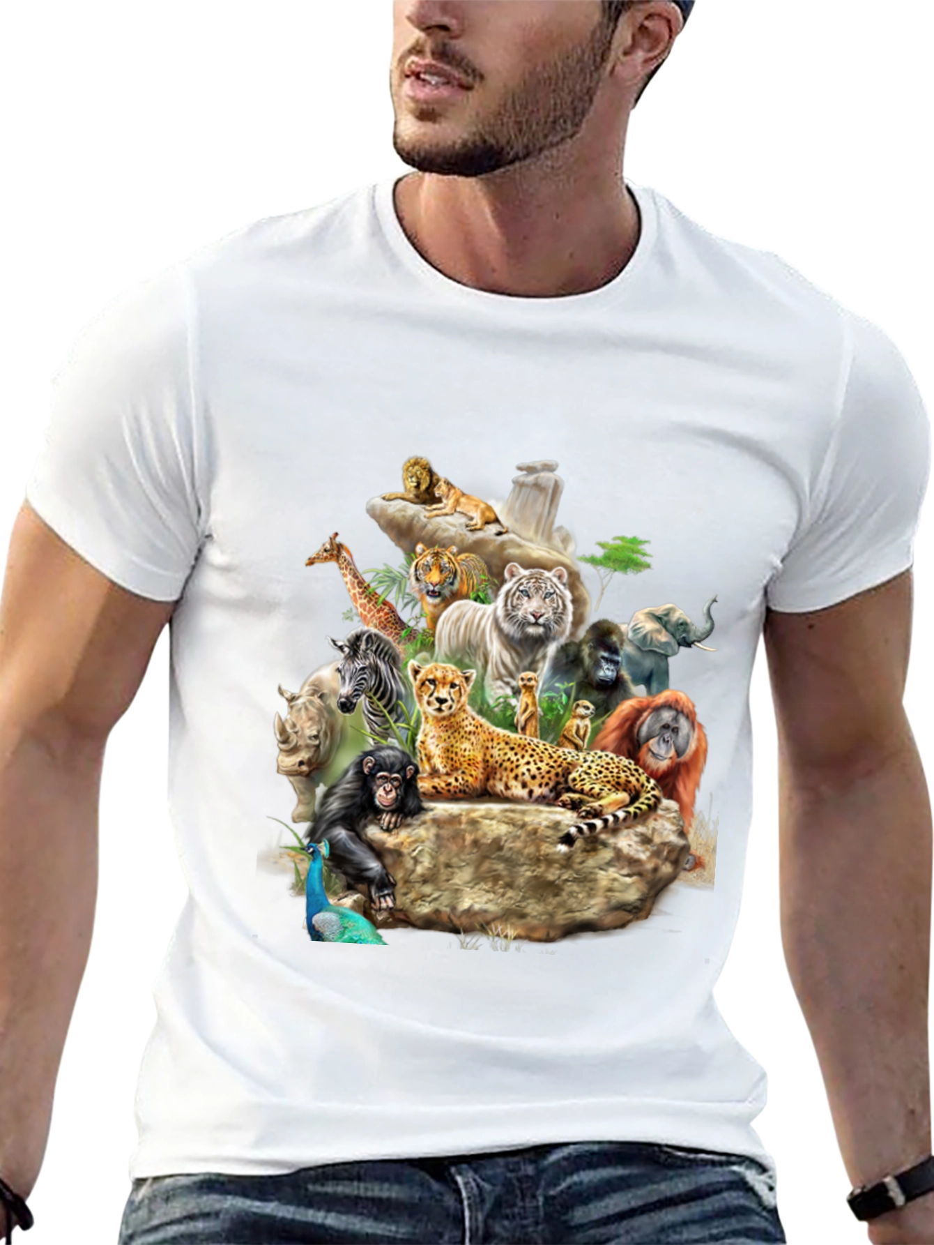 Wildlife Animals Graphic Print T-Shirt