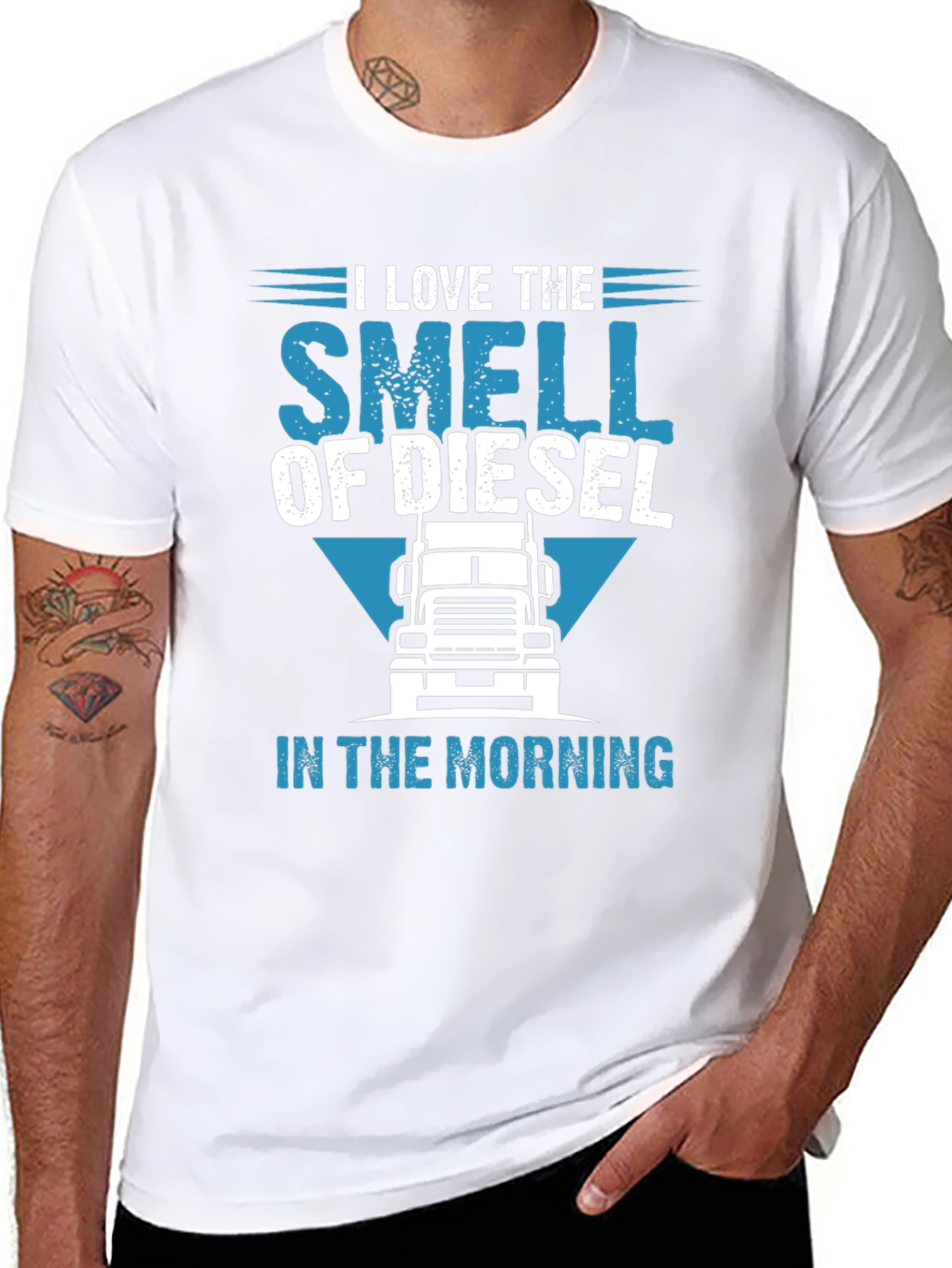 Diesel Smell Trucker T-Shirt - Morning Ride