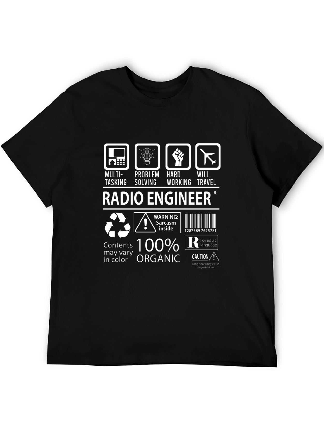 Radio Engineer 100% Organic Graphic T-Shirt