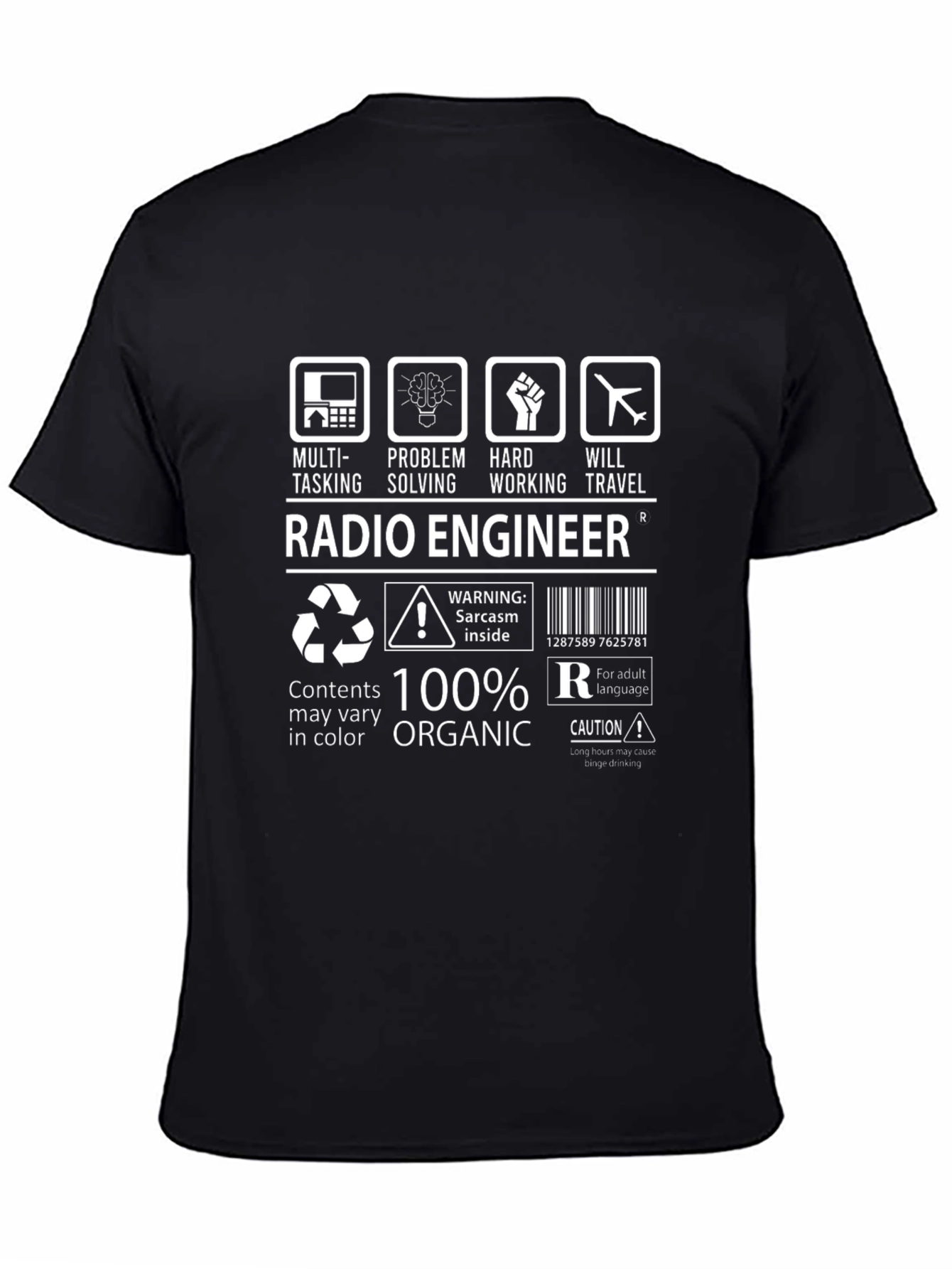 Radio Engineer 100% Organic Graphic T-Shirt